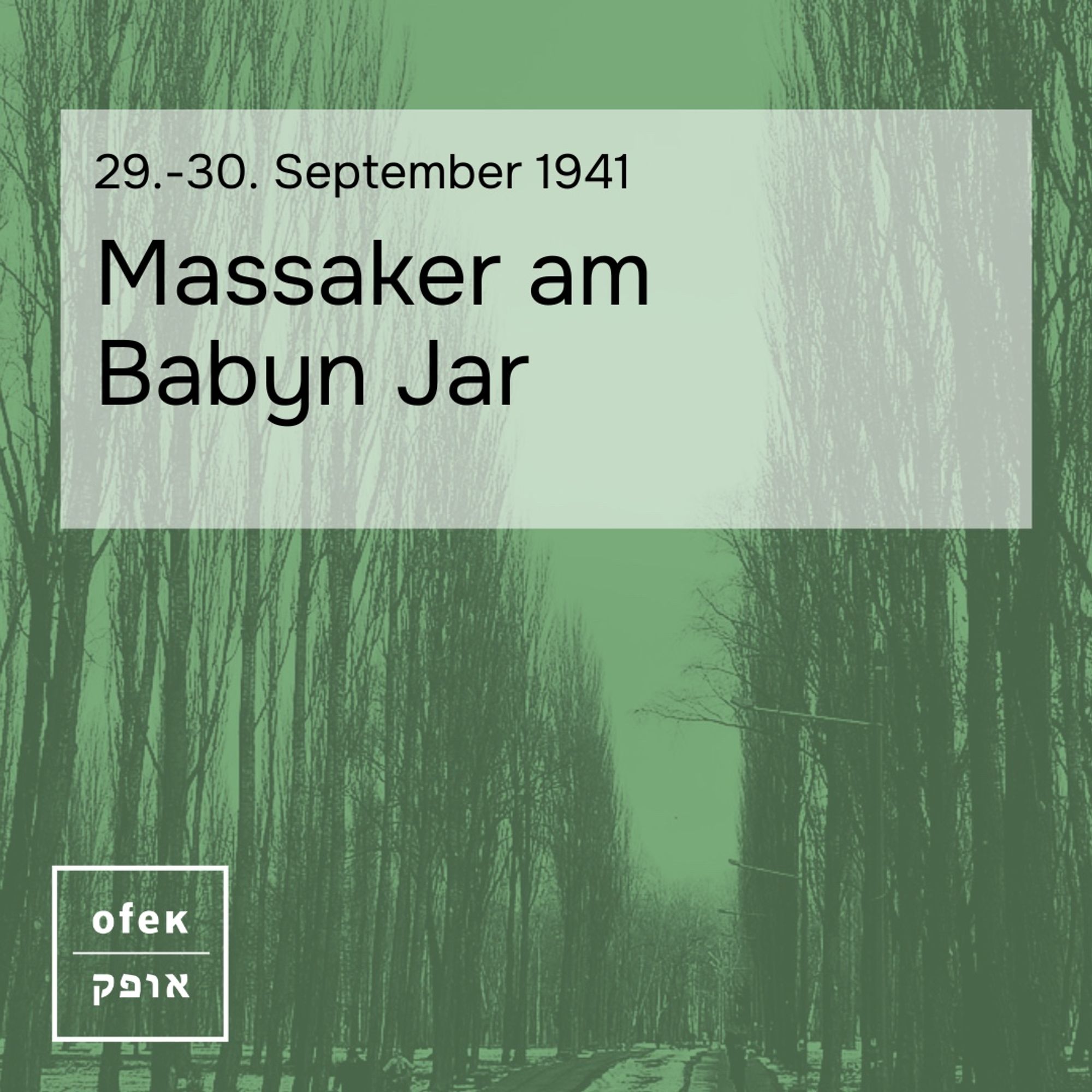 29.-30. September 1941

Massaker am
Babyn Jar