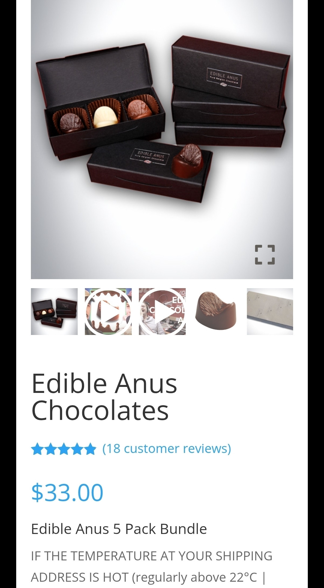 Edible anus