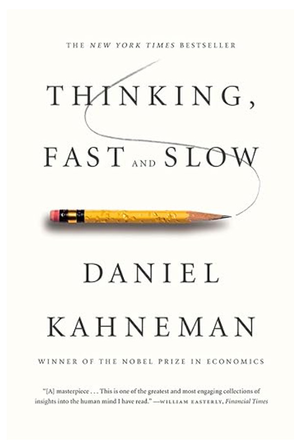 kahneman book has intact, chewed on pencil