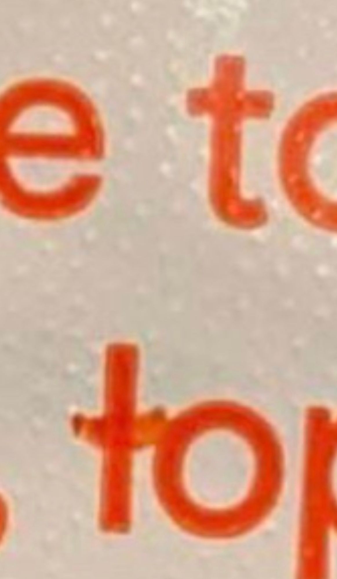 letter-form analysis PROVING the "t" in topping has been ADULTERATED