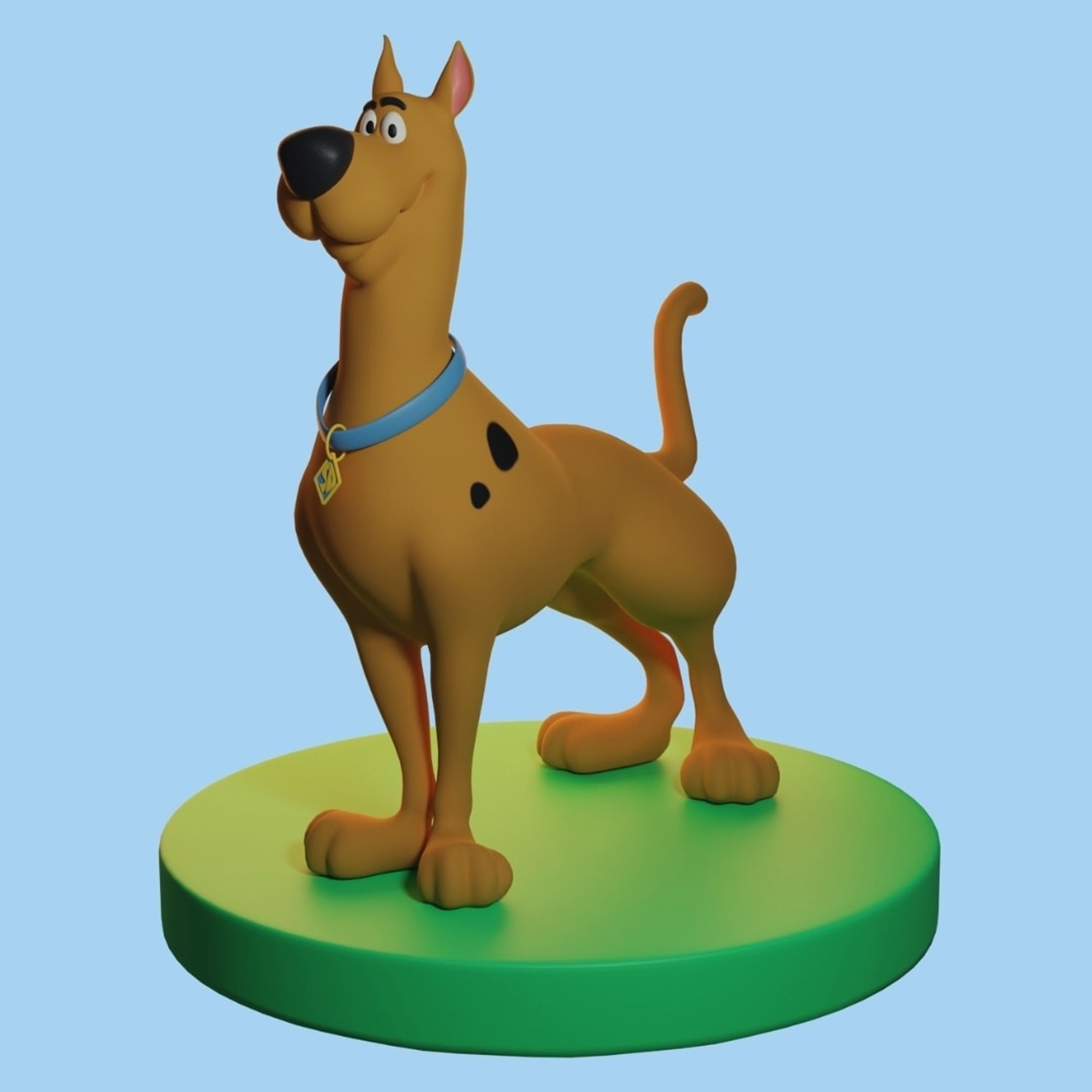 A 3D model of the character Scooby Doo