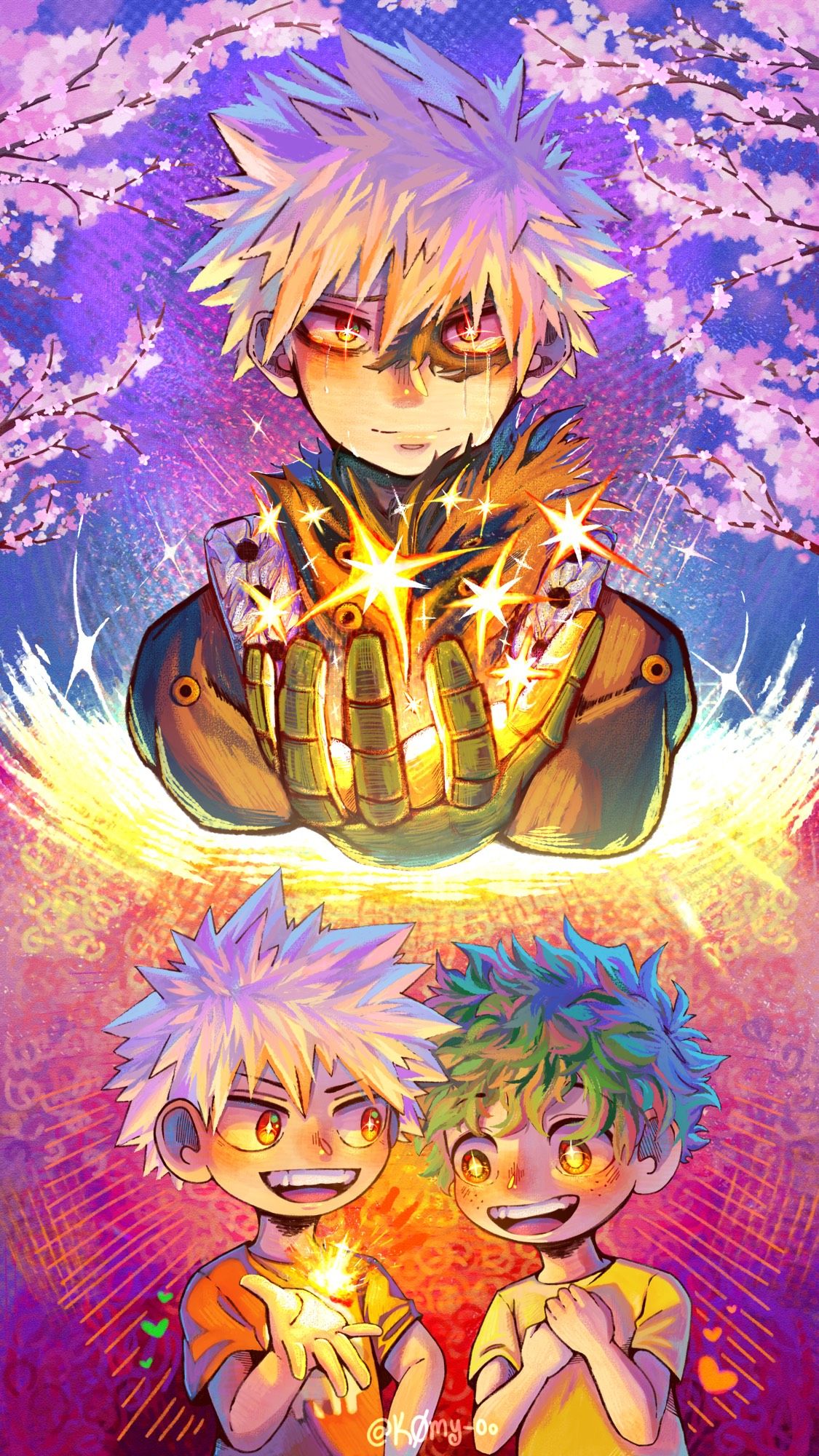 My favorite bkdk art I did for Kacchan's birthday 🧡💥!!