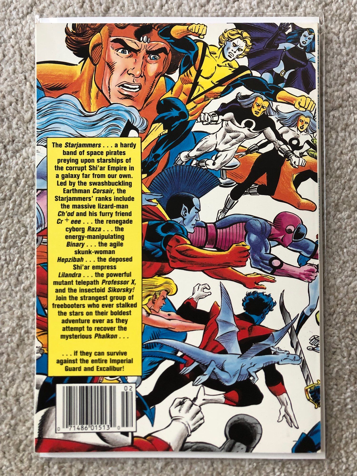 Back cover for X-Men Spotlight On… Starjammers #2 (1990)