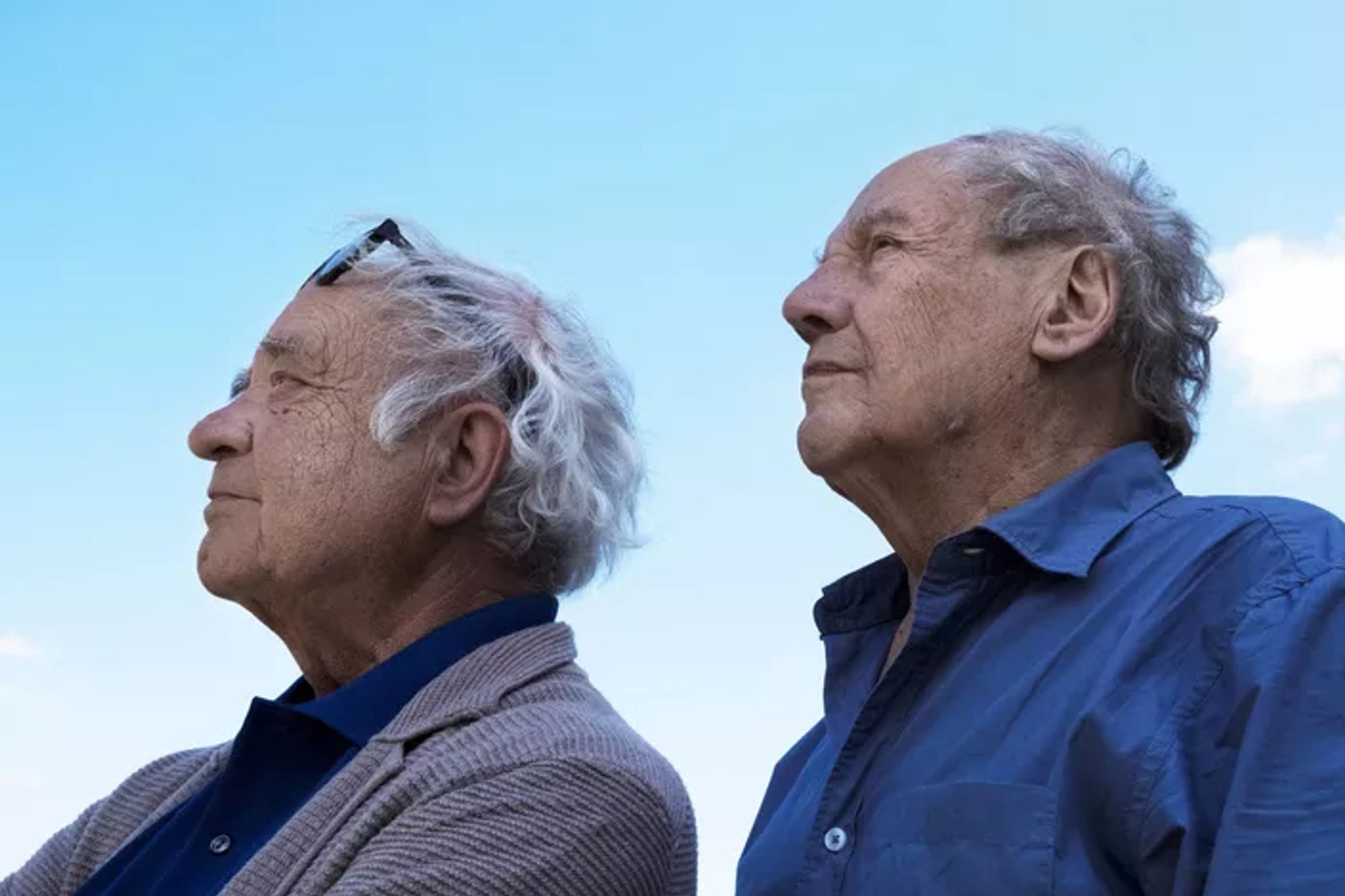 Portrait de Pierre Christin (à gauche) et Jean-Claude Mézières (à droite).