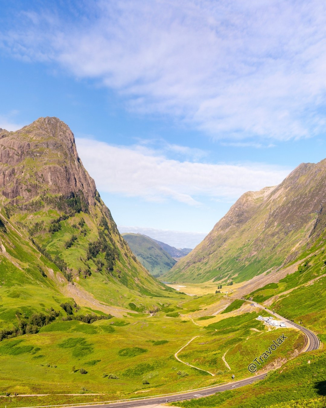 Rugged terrain of Glencoe, Scotland.