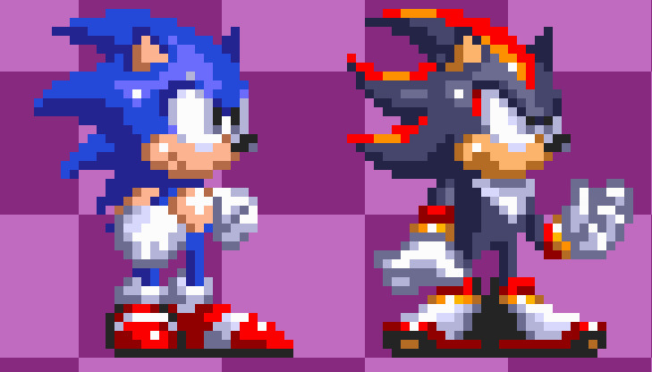 shadow in the sonic 3 art style