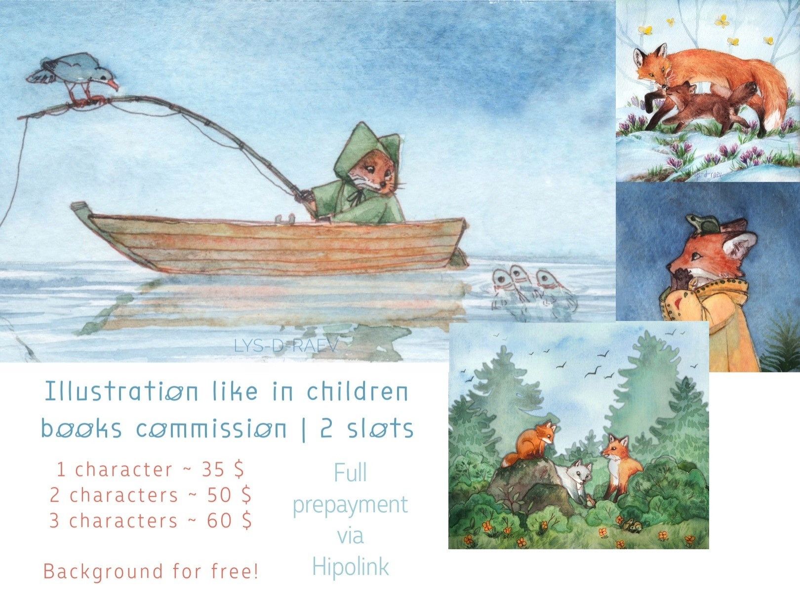 Children book style commission open 2 slots