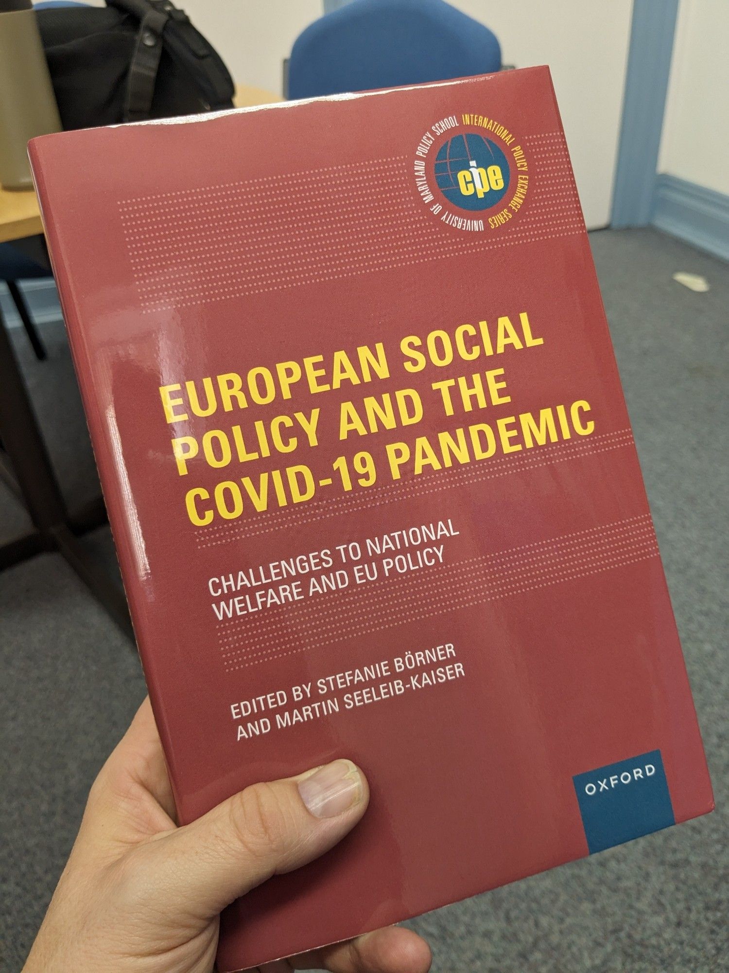 Cover of 'European social policy and the Covid-19 pandemic', co-edited by Stefanie Borner and Martin Seeleib-Kaiser.