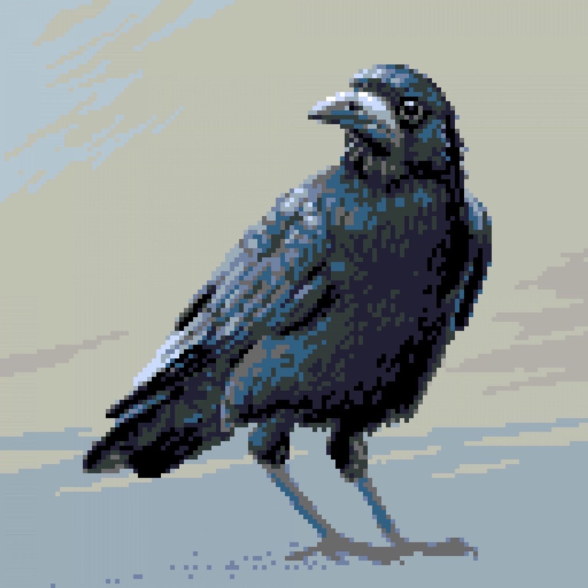 Pixelart rook/crow