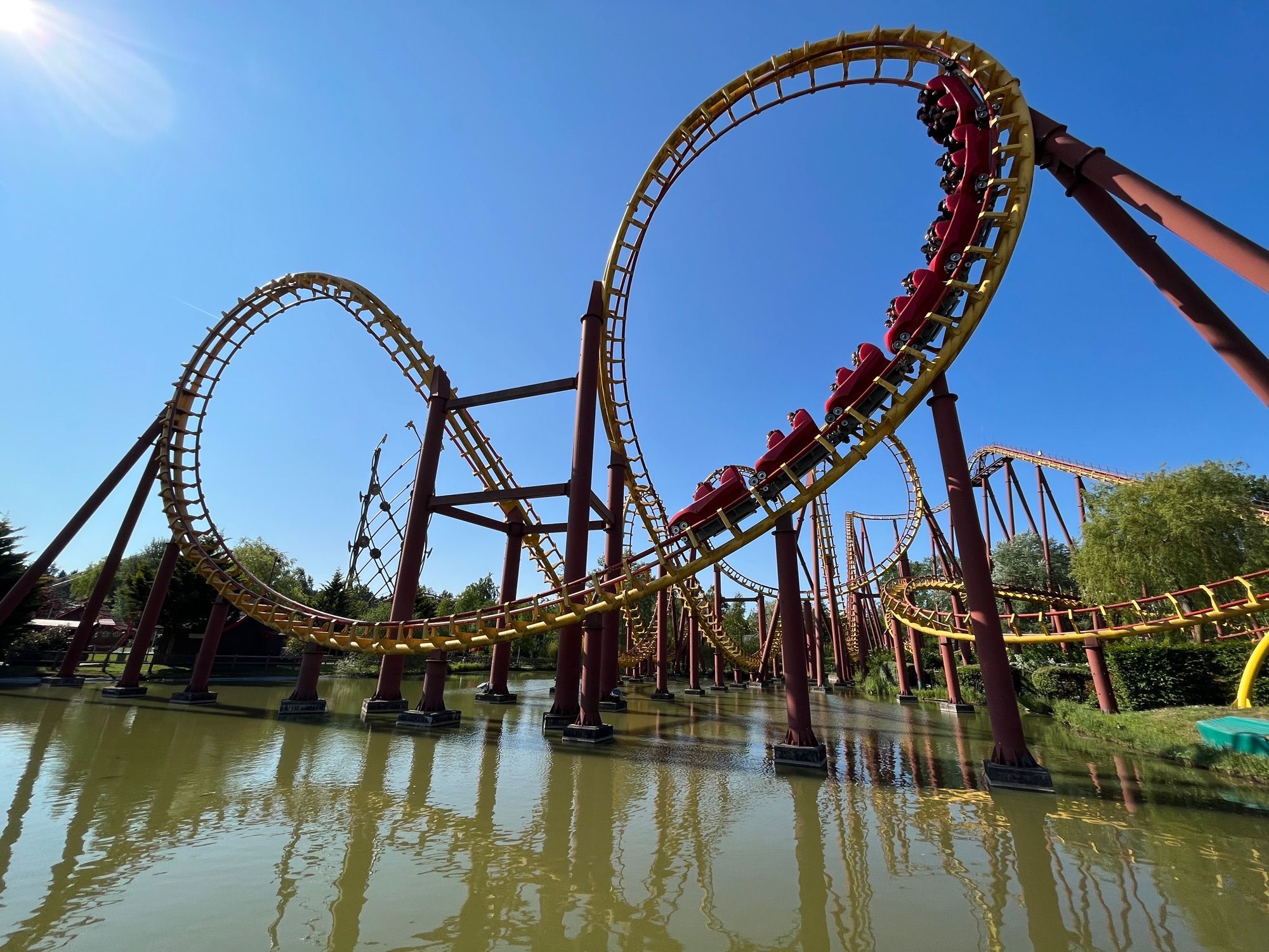 Photo of Goudurix, a steel roller coaster located in Parc Astérix in France.