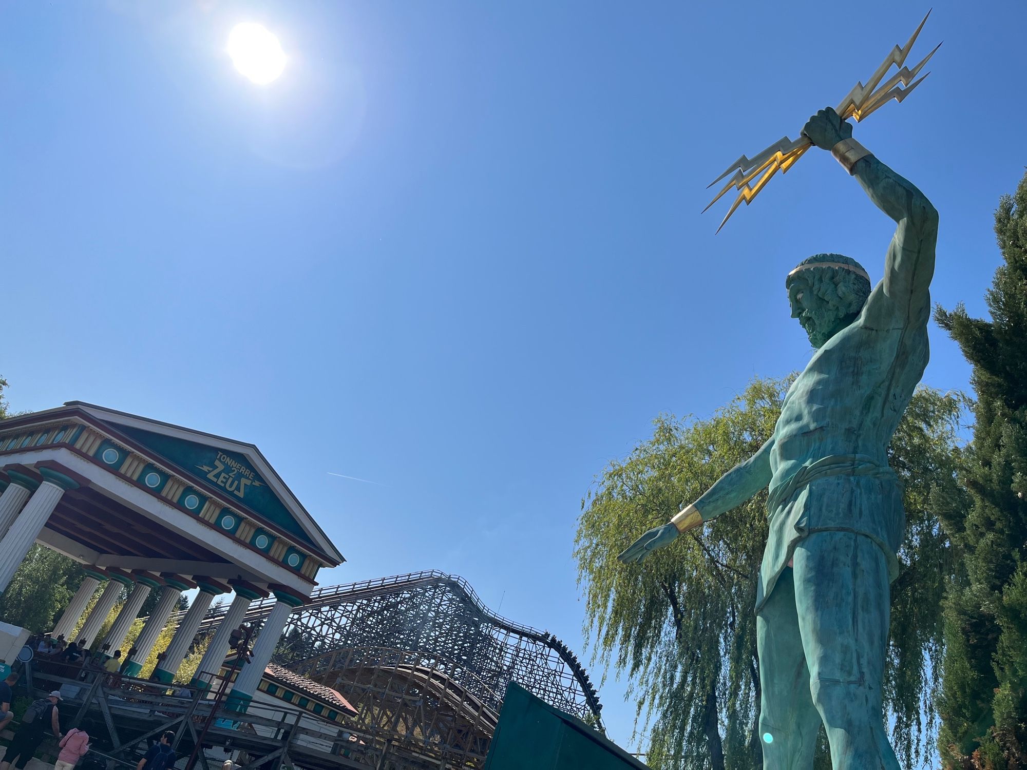 Photo of Tonnerre 2 Zeus, a wooden coaster located in Parc Astérix in France.