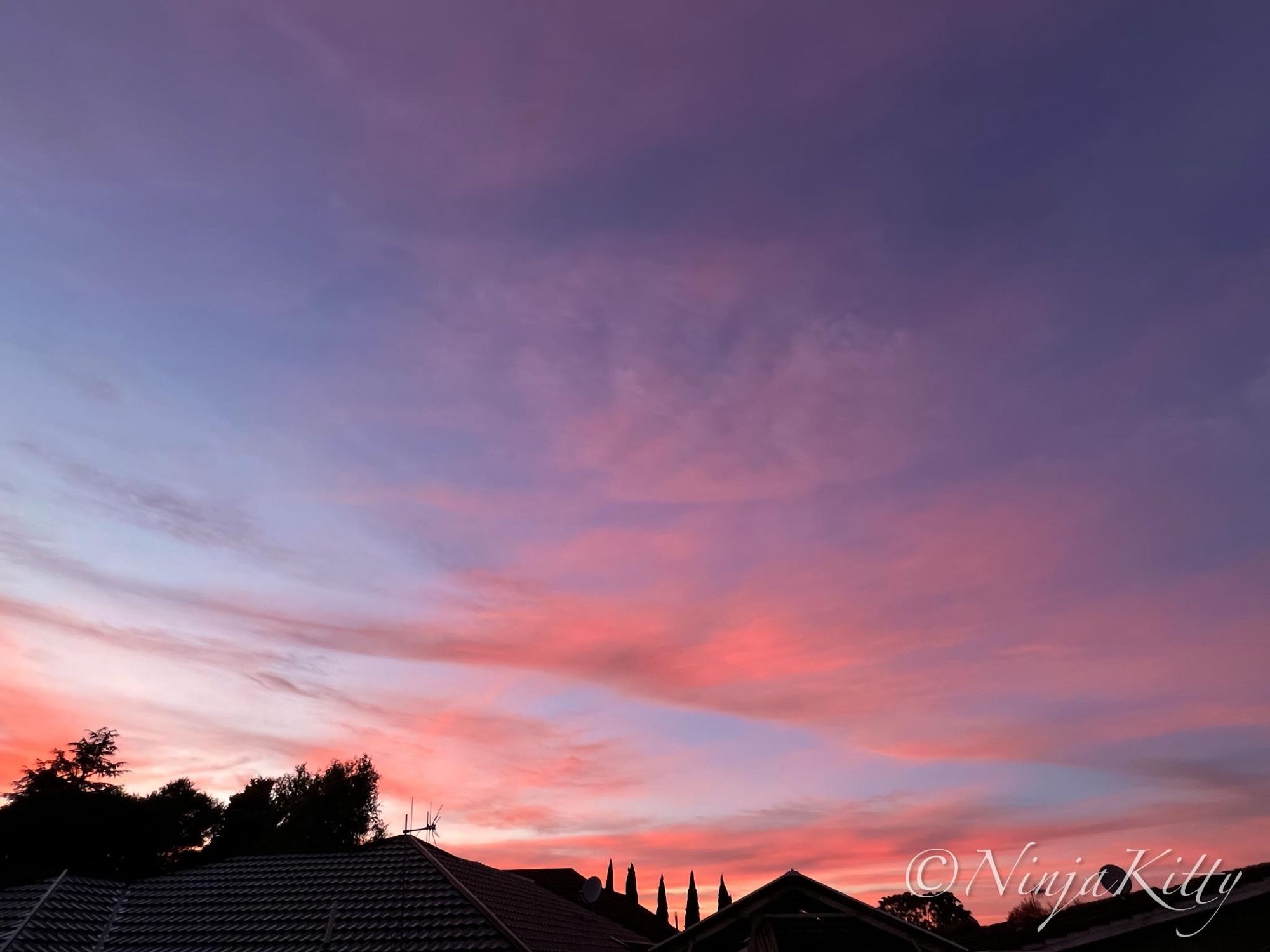 Image shows a red dawn over Heretaunga | Hastings, April 25, 2024