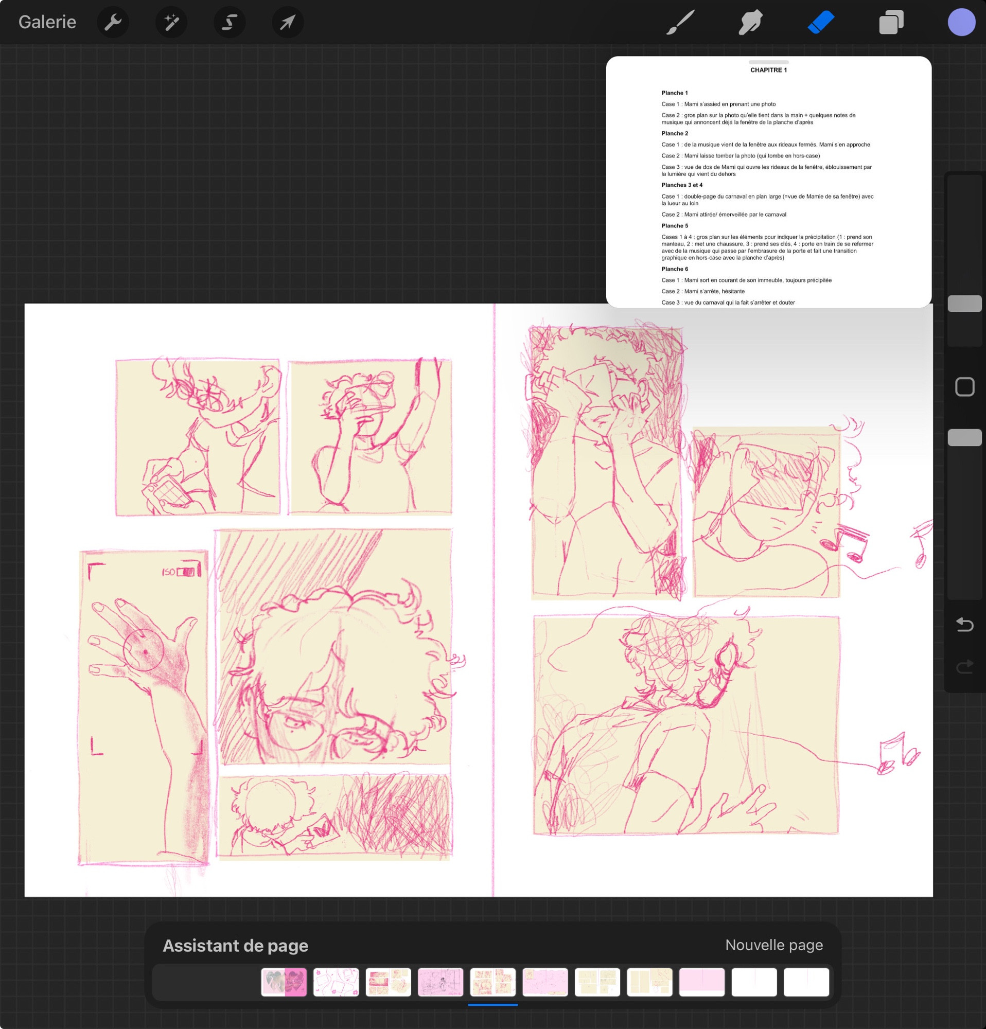 Planches du premier chapitre de ma bande dessinée 