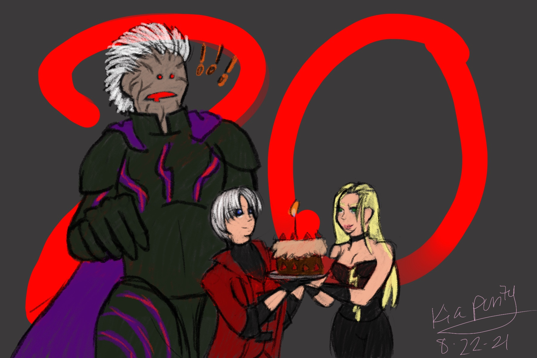 drawn in 2021 for DMC's 20th anniversary, literally my first ps2 game given to me by my husband