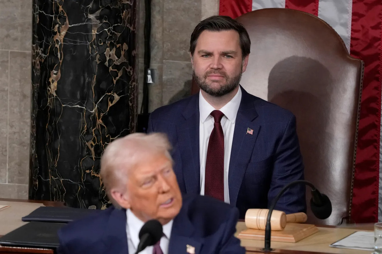 Vice President JD Vance listens as President Trump addresses a joint session of Congress at the U.S. Capitol in Washington, D.C., on March 4, 2025.
Jack Gruber, USA TODAY