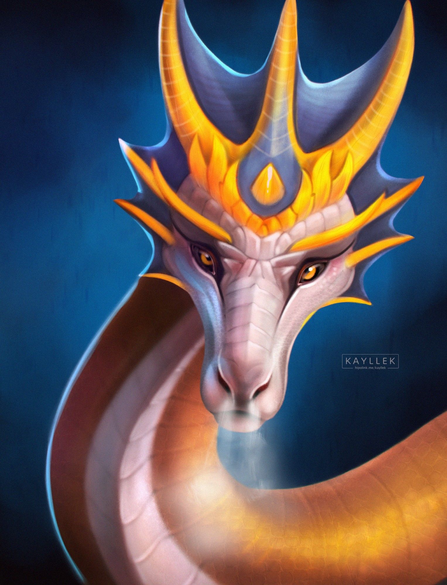 #dragon #dragonhead #dragonportrait #yellowhorns #dragonart