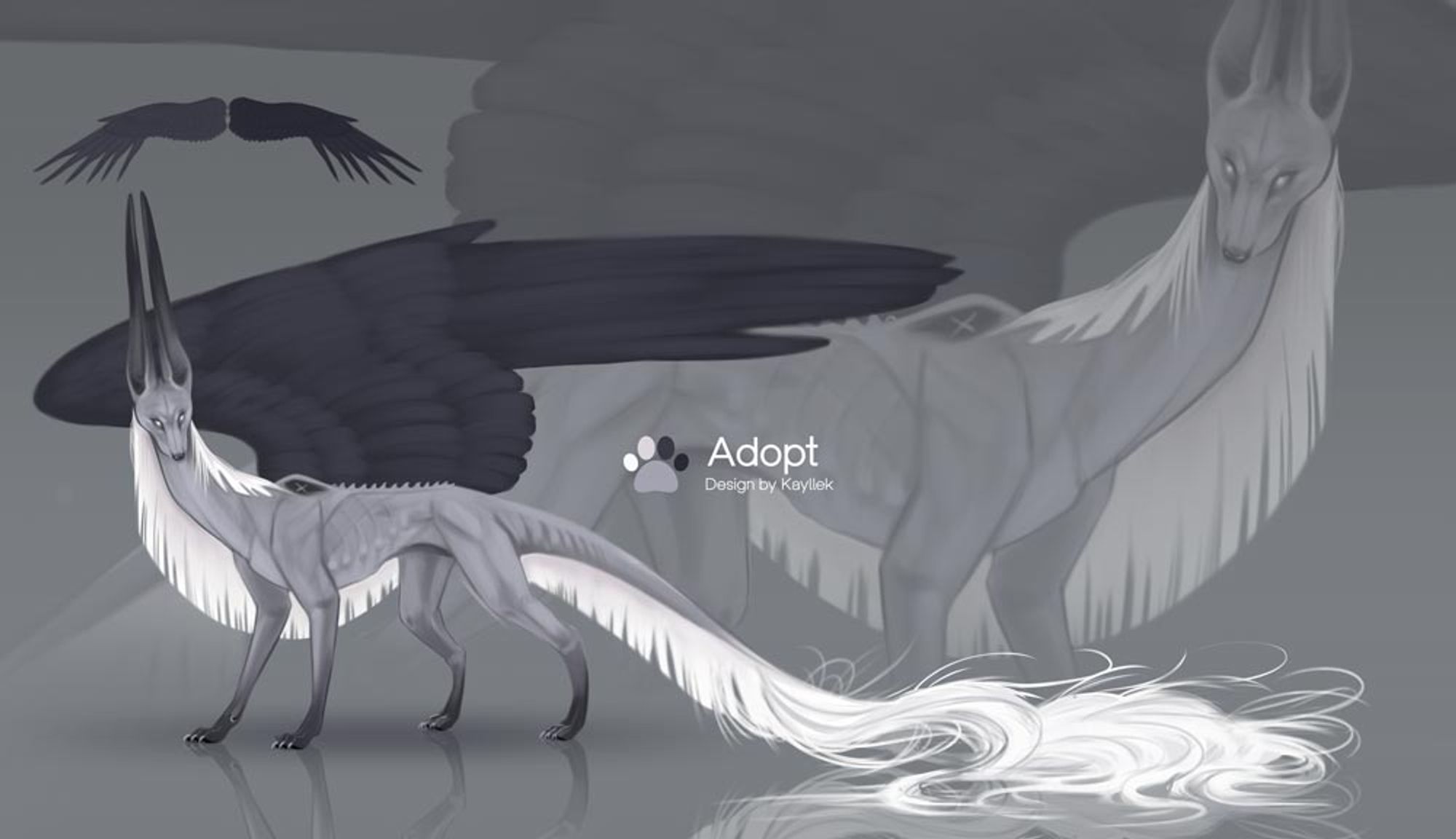 #dog #greydog #dogadopt #dodadoptable #adopt #adoptable #creature #dogcreature #fantasyart #fantasycharacter