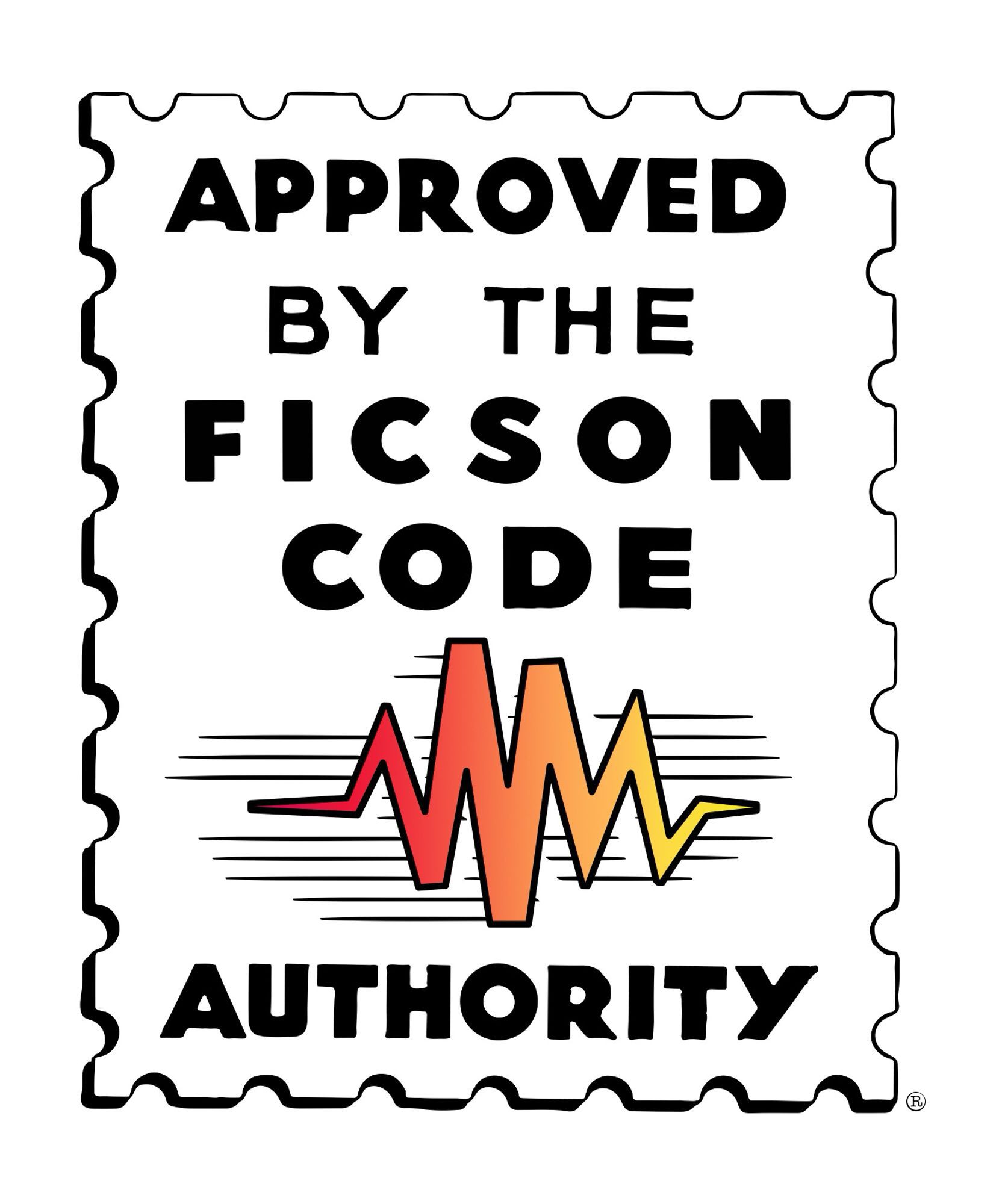 Timbre officiel de certificson : « Approved by the ficson code authority »