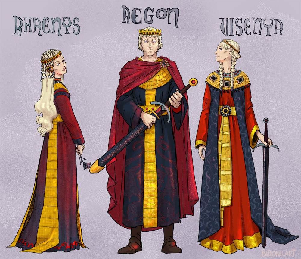 Rhaenys, Aegon and Visenya