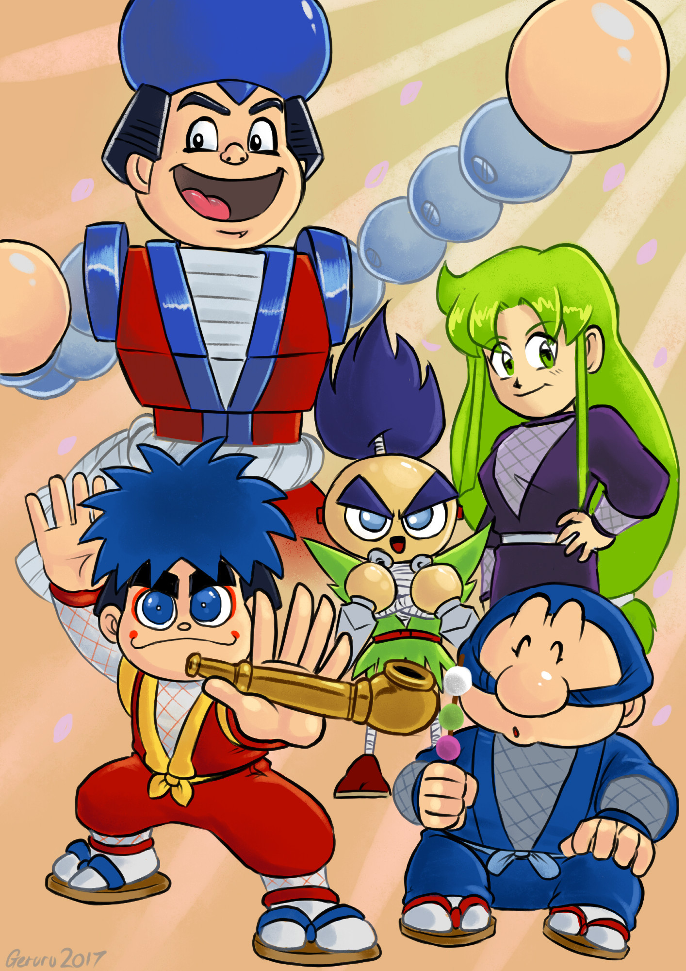 Celebratory peice for Mystical Ninja Starring Goemon/Neo Momoyama's anniversary back in 2017.