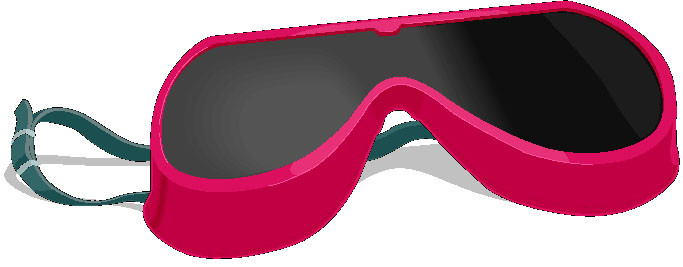 A pair of red swimming goggles with tinted lenses. The goggles appear as a mid-credit scene in the underground film “Clip/Art Film.” Which is odd, because this 24-hour film, which consists entirely of hand-held shots of thousands of pieces of clipart, was written and directed anonymously. There’s not even a credit to Allan Smithee. The credits—director, cinematographer, producer, writer, grip, foley, and so on—are empty, except for one. Bratz dolls are credited with the catering. Presumably this is because “Clip/Art Film” was released in 2001 via USB flash drives illicitly stuffed inside Bratz doll boxes sold at Toys ‘R’ Us and other retailers. The 320x240 resolution, while acceptable at the time, is now considered to be low quality, and numerous Kickstarter campaigns have launched over the years to remake an HD version of “Clip/Art Film,” though every campaign mysteriously disappears from the internet before concluding. 