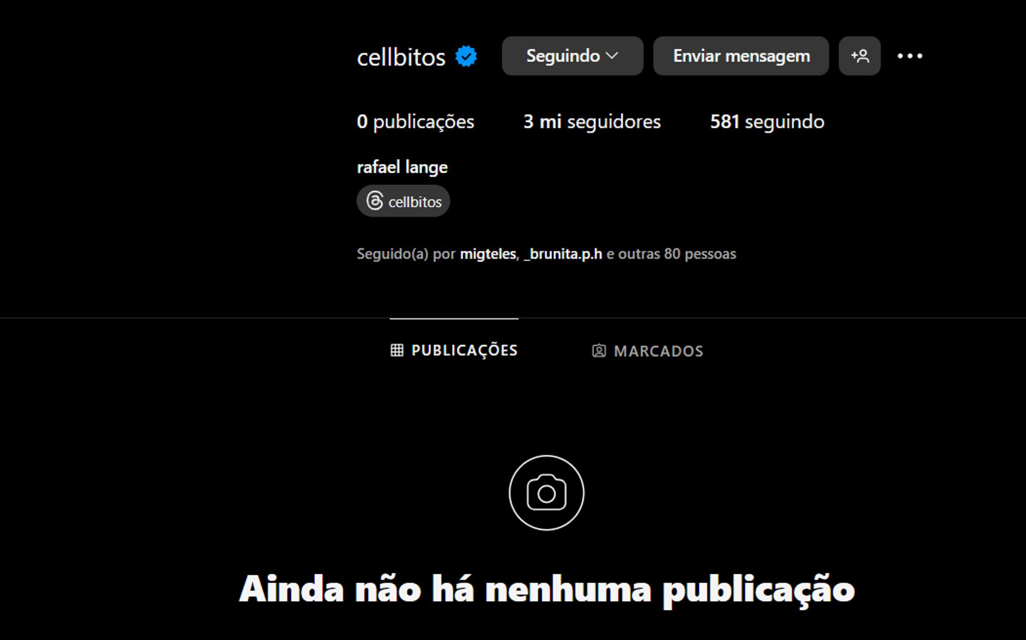 INSTAGRAM DO CELLBIT PRETO