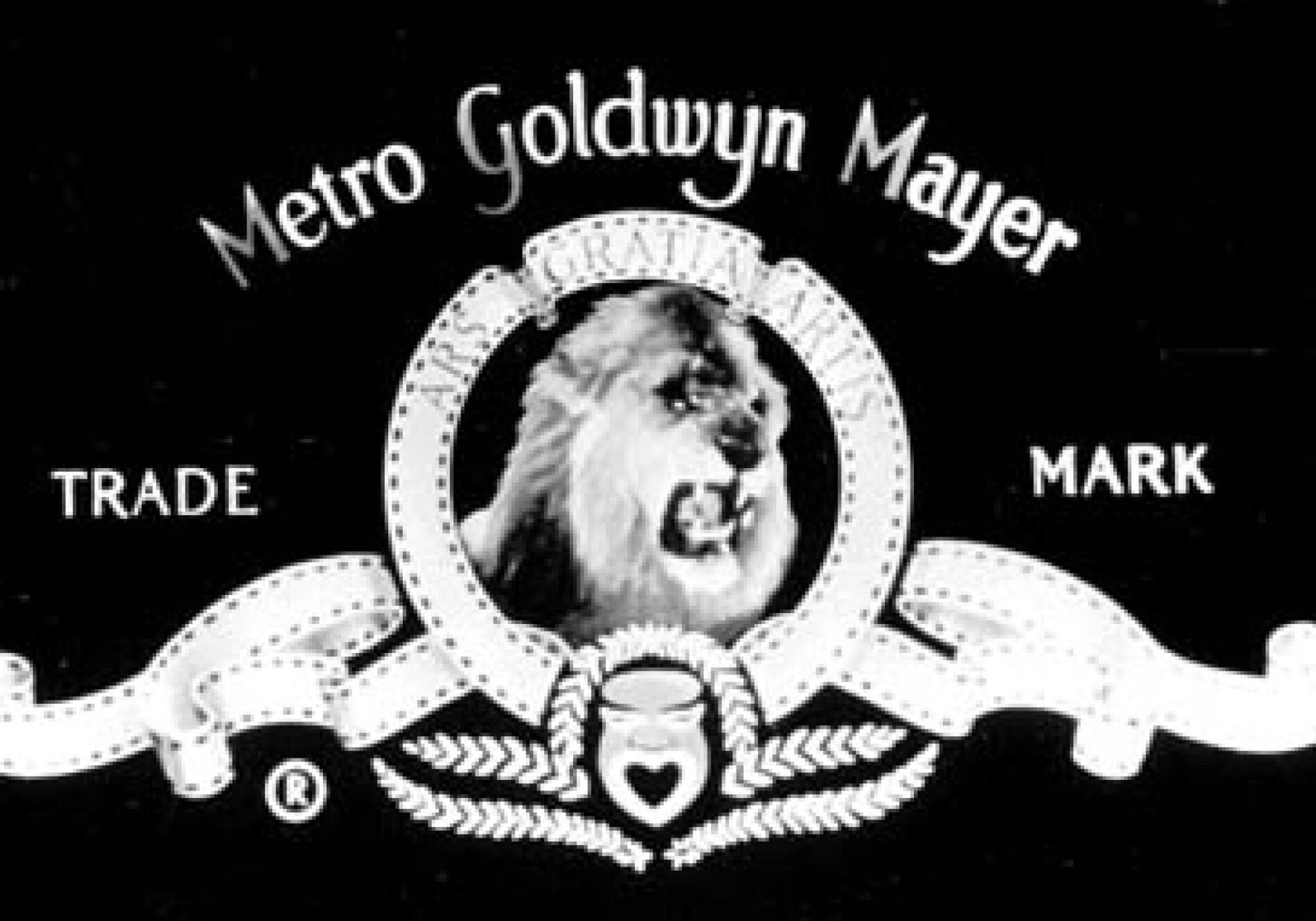 MGM Logo in schwarz weiß