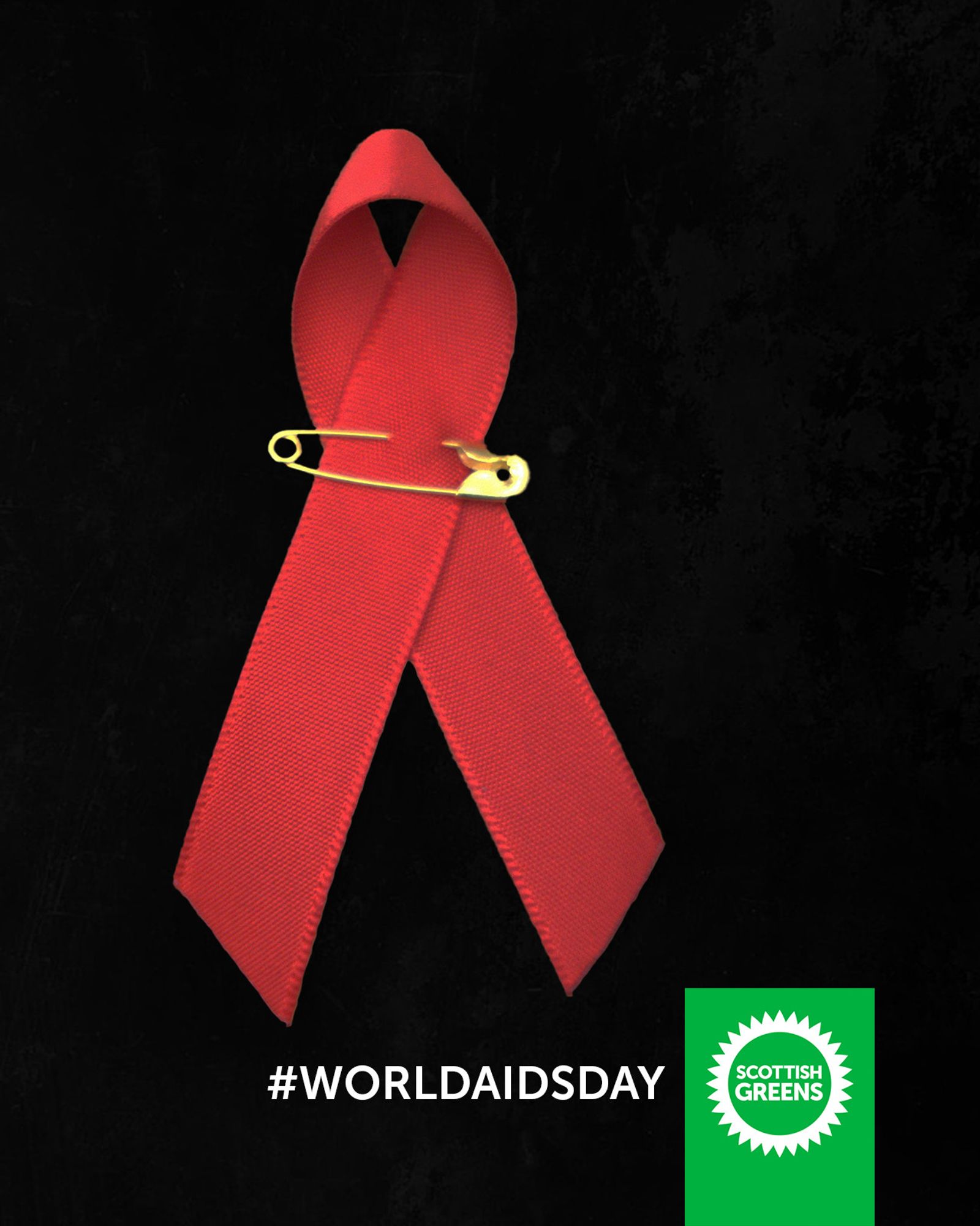 World AIDS Day. There's a photo of a red ribbon.