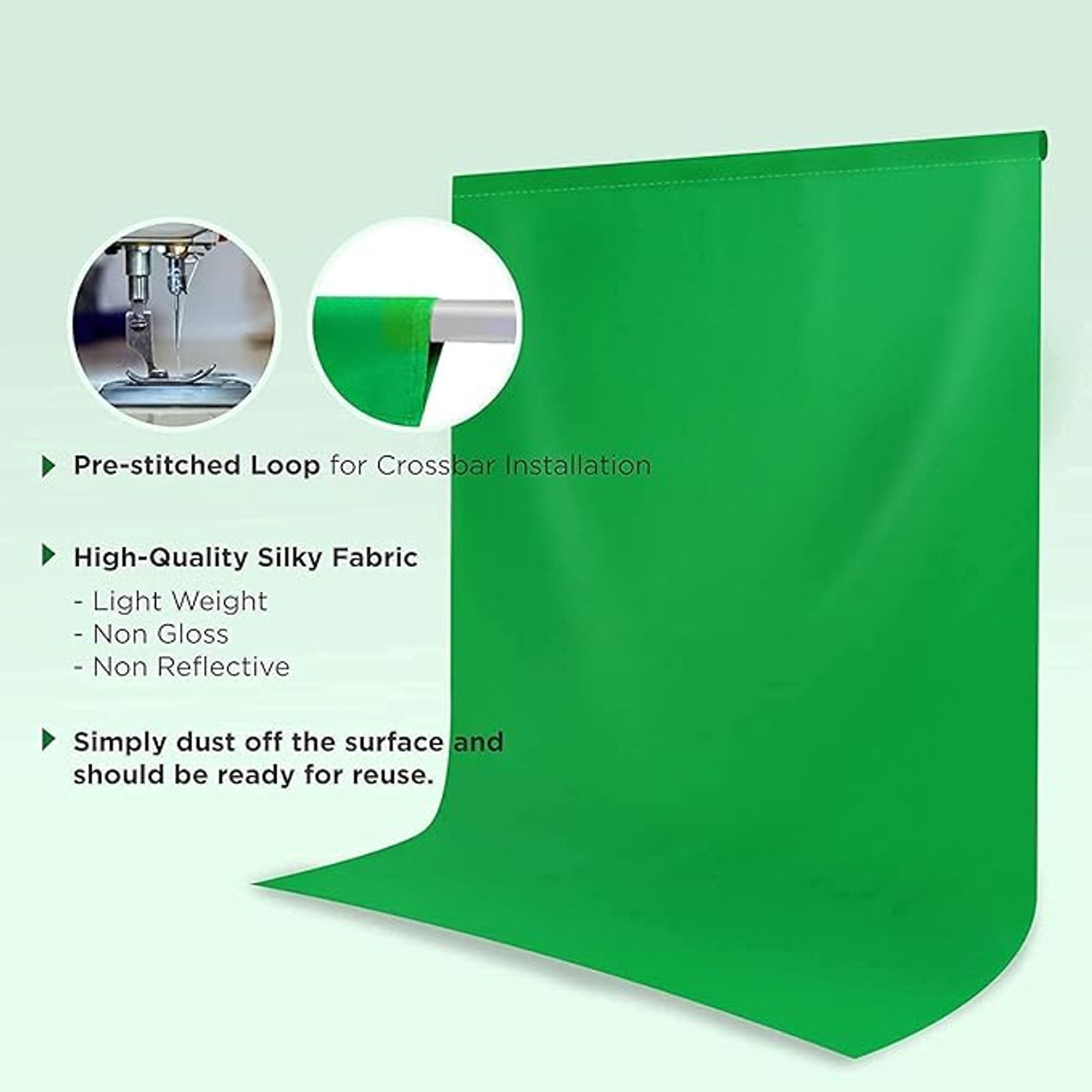 The HomeArt 4x8 Ft. Sans wrinkle Green Screen Setting Drape is your definitive answer for making proficient grade content right from the solace of your home or studio. Planned explicitly for item photography, photoshoots, video creation, YouTube live web based, Zoom gatherings, VFX altering, and Instagram Reels, this scenery drapery guarantees a consistent, excellent foundation for your imaginative undertakings.
Made from premium materials, this setting drape is sans wrinkle, permitting you to accomplish a smooth surface with no diverting wrinkles or overlays. Its lively green tone is ideally suited for chroma keying, empowering you to easily eliminate the foundation and supplant it with anything scene or setting you want. The 4x8 ft. aspects give more than adequate space to different arrangements, whether you're shooting close-up item shots or catching full-body representations.
With HomeArt Green Screen Setting Shade, release your innovativeness and raise your substance with proficie