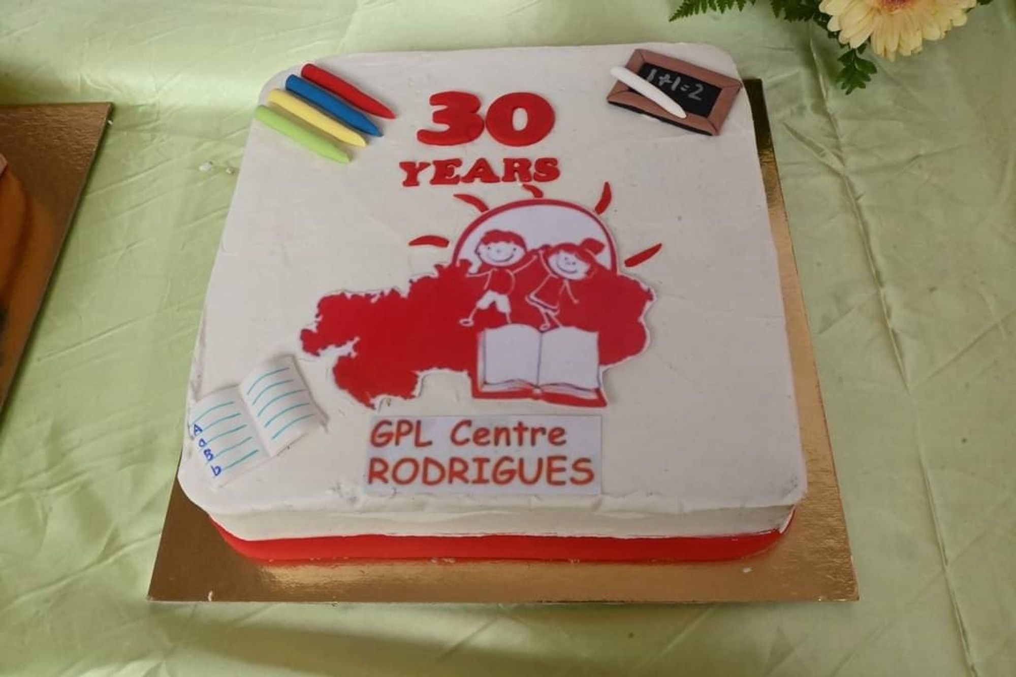 Here the cake for the Special Needs School, located at the same site and cooperating ever since.Many of our workers attended this school before working in our Care-Co workshop.