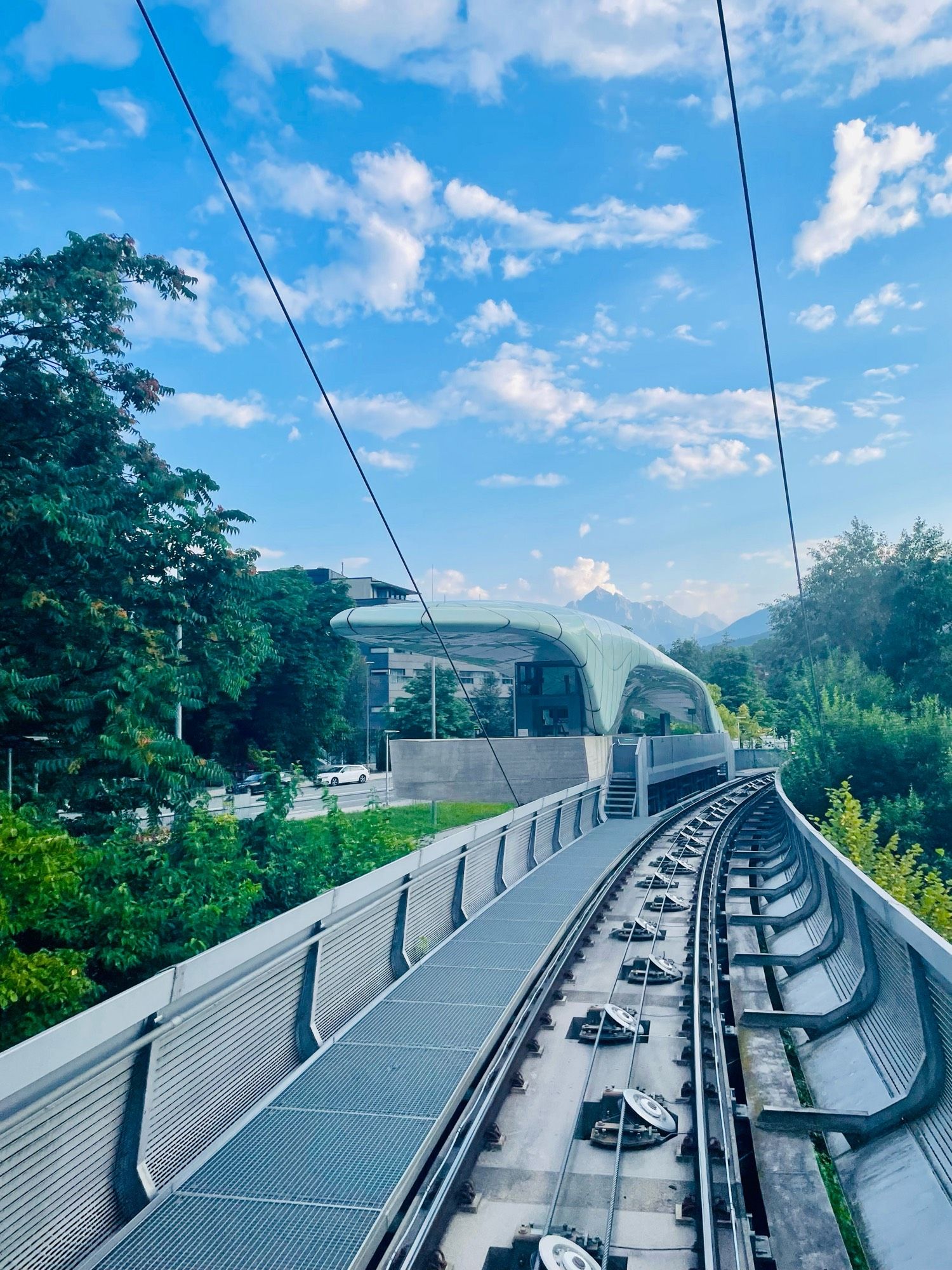 View of the funicular station.