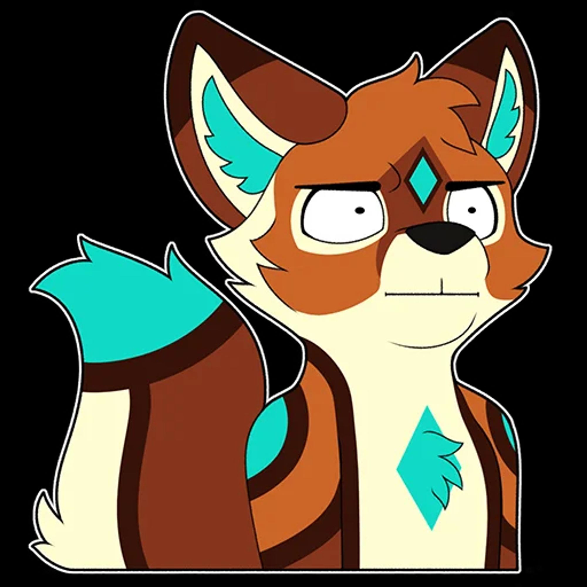 Sev Coyote sticker with 'Disapproval Look' expression