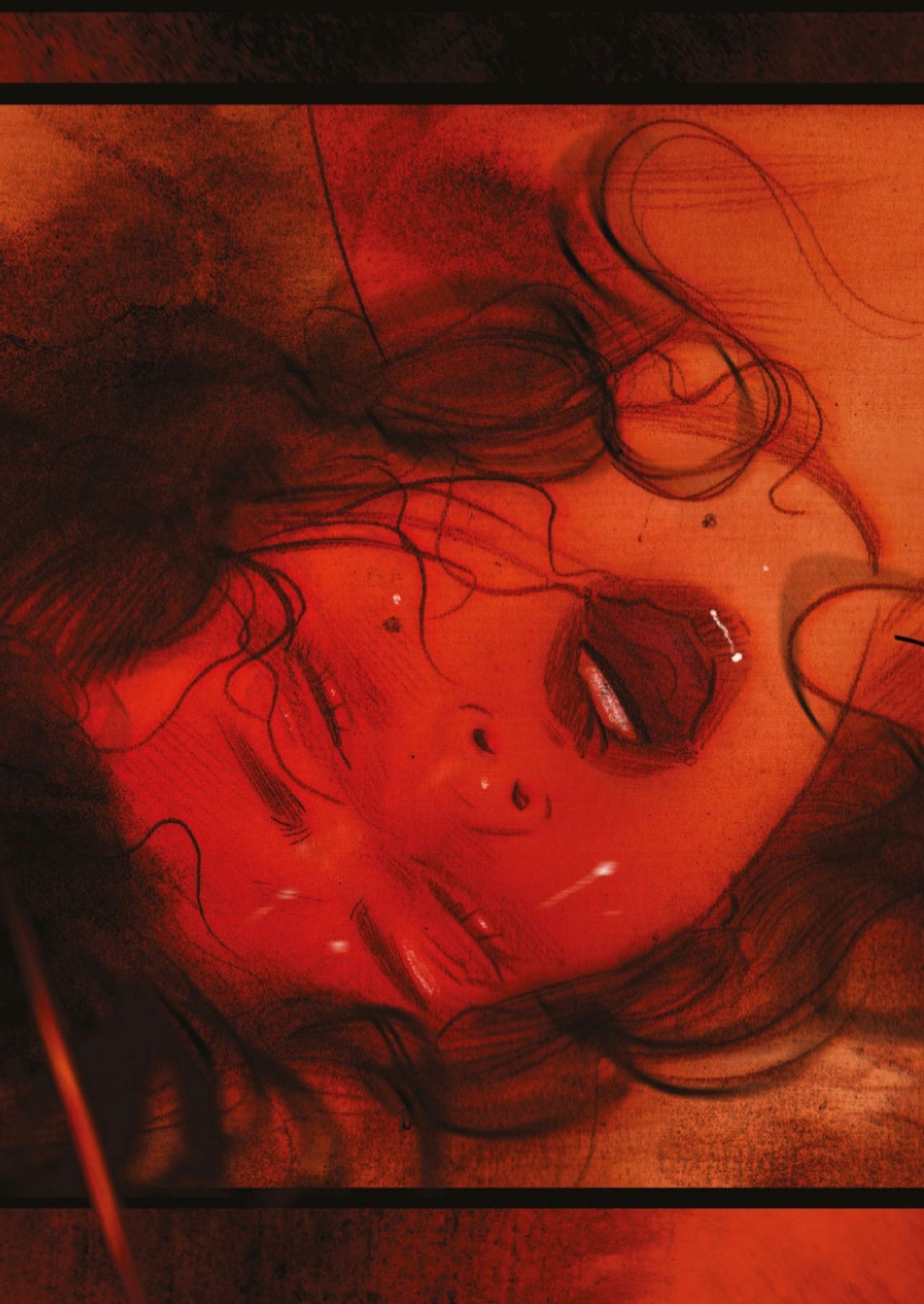 A woman cries out, bathed in a sinister red light. (Art by Tula Lotay)