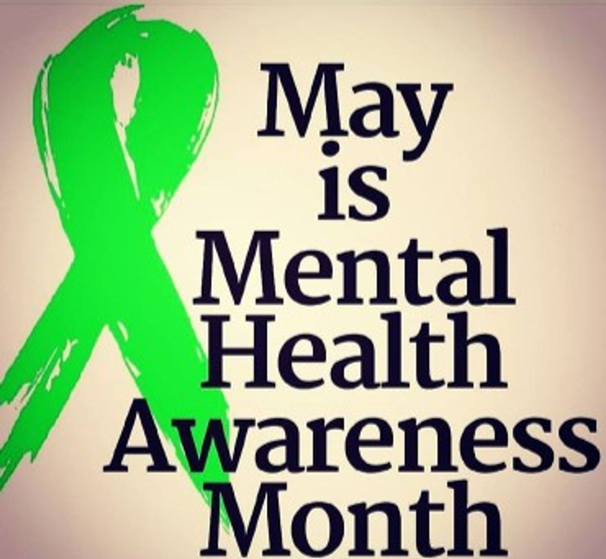 Image reads "May is Mental Health Awareness Month"