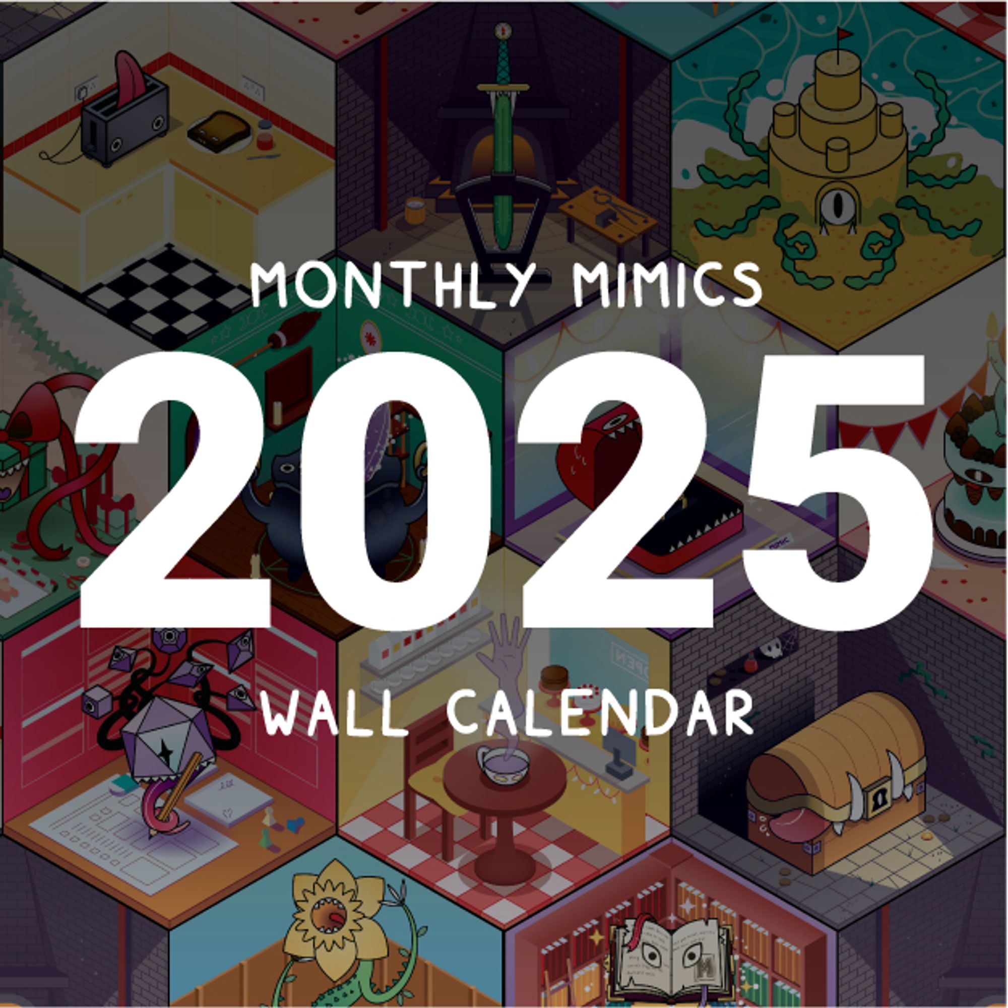 Monthly Mimics 2025 Wall Calendar