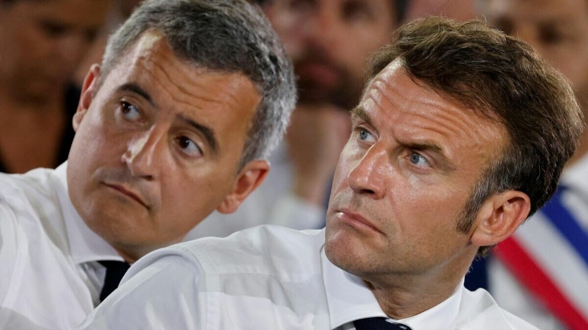 Macron et Darmanin qui trouvent que c'est pas très startup nation