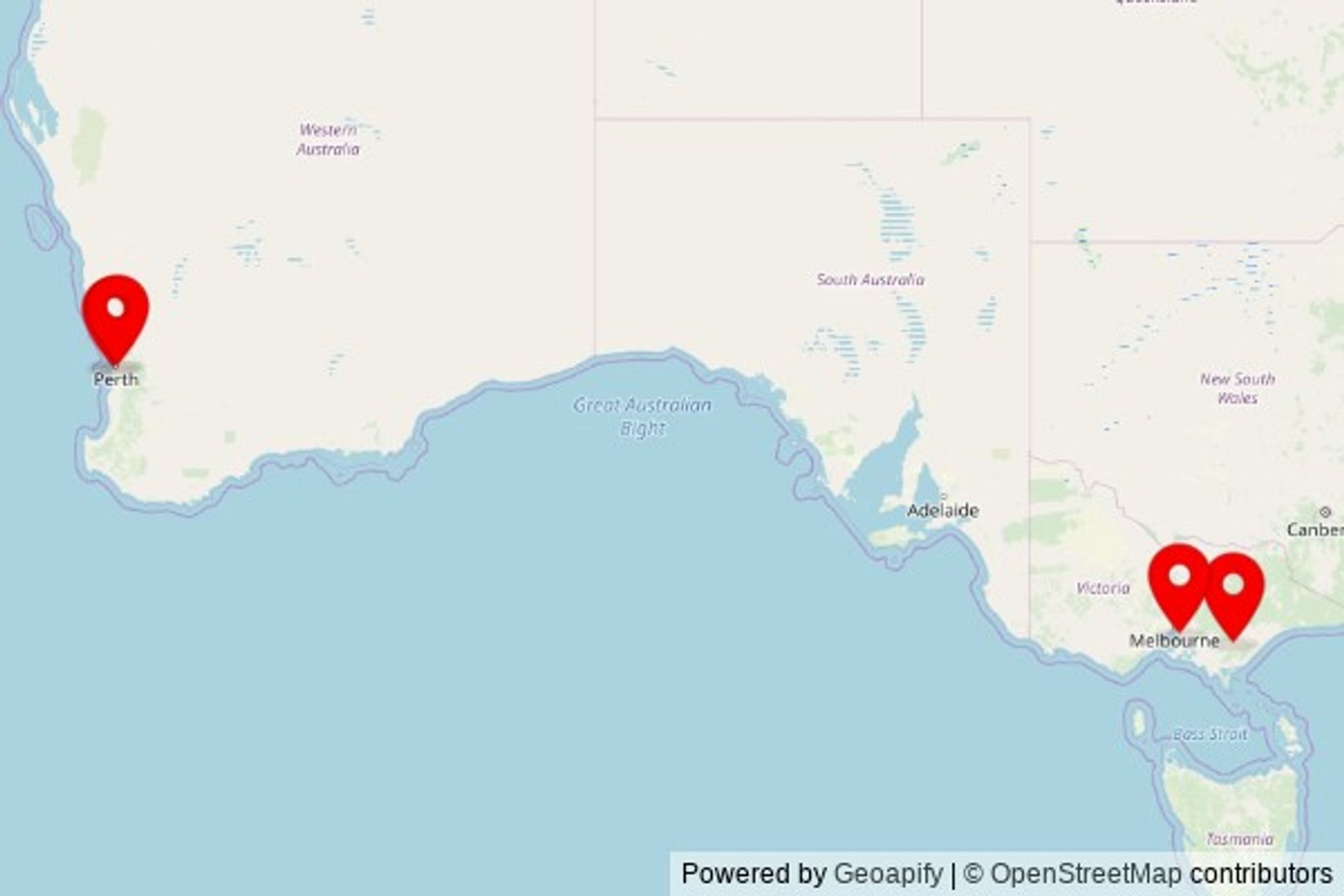 A map showing every place of worship we have visited so far in Australia including:
St Augustine's Anglican Church in Melbourne
Saint Mary Star of the Sea in Shire of Peppermint Grove
Traralgon Seventh-day Adventist Church in Traralgon
Lord of the Nations Christian Church in City Of Bayswater