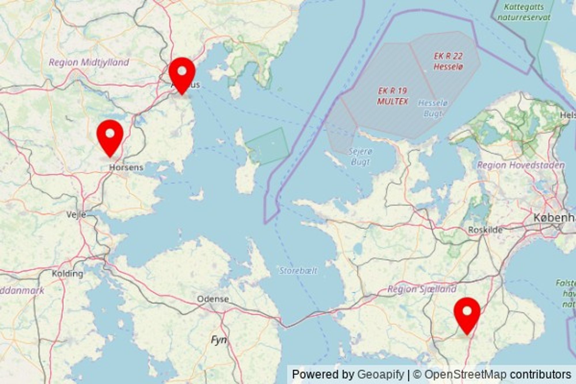 A map showing every place of worship we have visited so far in Denmark including:
Tamdrup Kirke in Horsens
Vester Egede Kirke in Vester Egede
Saralystkirken in Aarhus