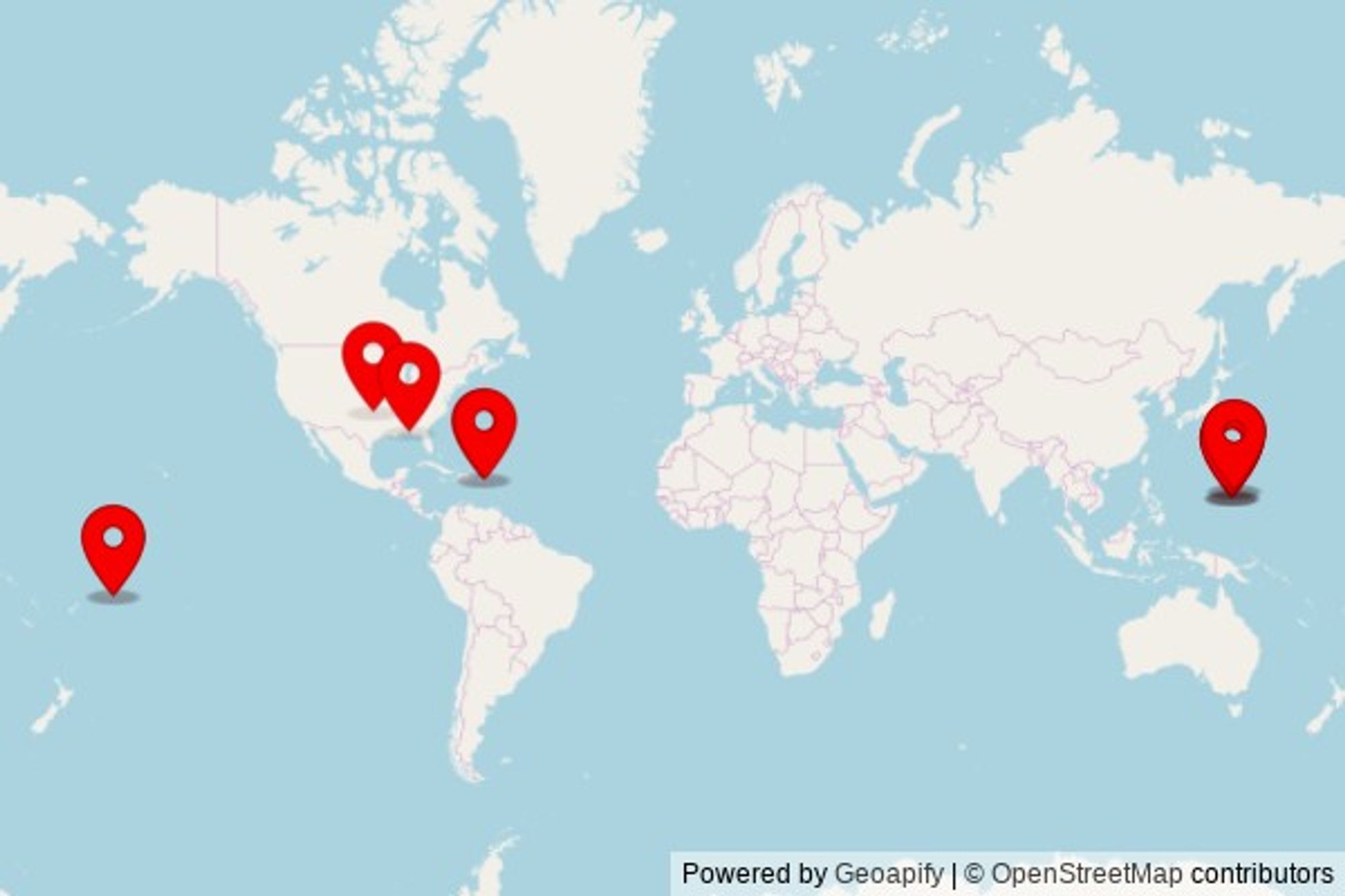 A map showing every place of worship we have visited so far in the United States including:
Kingdom Hall of Jehovah’s Witnesses in Saipan Municipality
Saint Anthony Catholic Church in Tamuning Municipality
Kingdom Hall of Jehovah’s Witnesses in Saipan Municipality
Monasterio Carmelita de San José in Trujillo Alto
Kingdom Hall of Jehovah’s Witnesses in Tafuna
Kingdom Hall of Jehovah’s Witnesses in Tafuna
Kingdom Hall of Jehovah’s Witnesses in Tafuna
Monasterio Carmelita de San José in Trujillo Alto
Kingdom Hall of Jehovah’s Witnesses in Saipan Municipality
Iglesia de San Patricio in Loíza
Saint Anthony Catholic Church in Tamuning Municipality
Horizon Pointe Baptist Church in Norman
First Church of The Nazarene in Ensley
Santa Barbara Catholic Church in Dededo Municipality
Saint Anthony Catholic Church in Tamuning Municipality
Saint Anthony Catholic Church in Tamuning Municipality
Saint Anthony Catholic Church in Tamuning
Kingdom Hall of Jehovah’s Witnesses in Barrigada Municipality