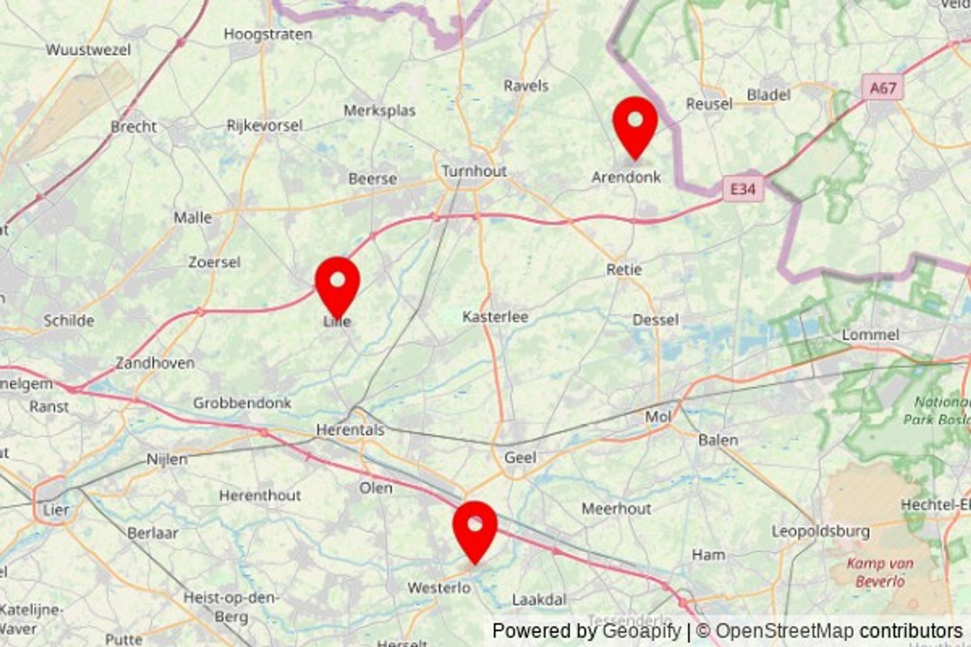 A map showing every place of worship we have visited so far in Belgium including:
Sint-Pieterskerk in Lille
Sint-Laurentiuskerk in Geel
Kapel van de Wampenberg in Arendonk