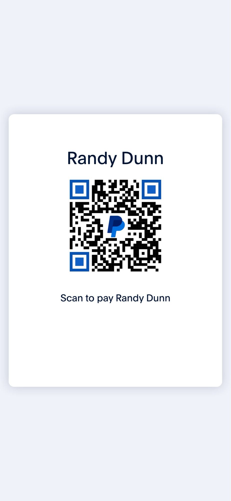 QR Code for PayPal