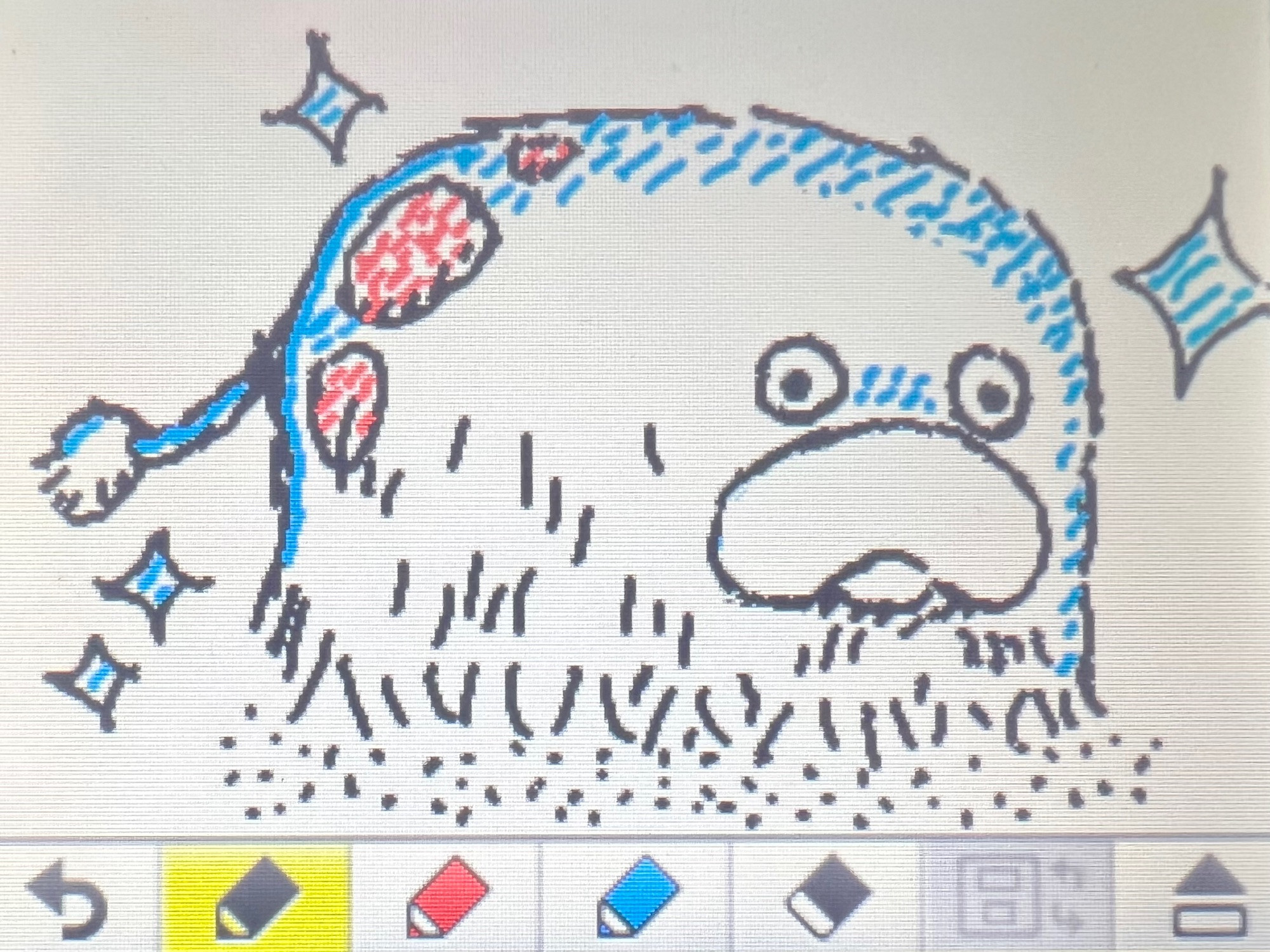 Oatchi from today’s pikmin comic drawn on the 3Ds