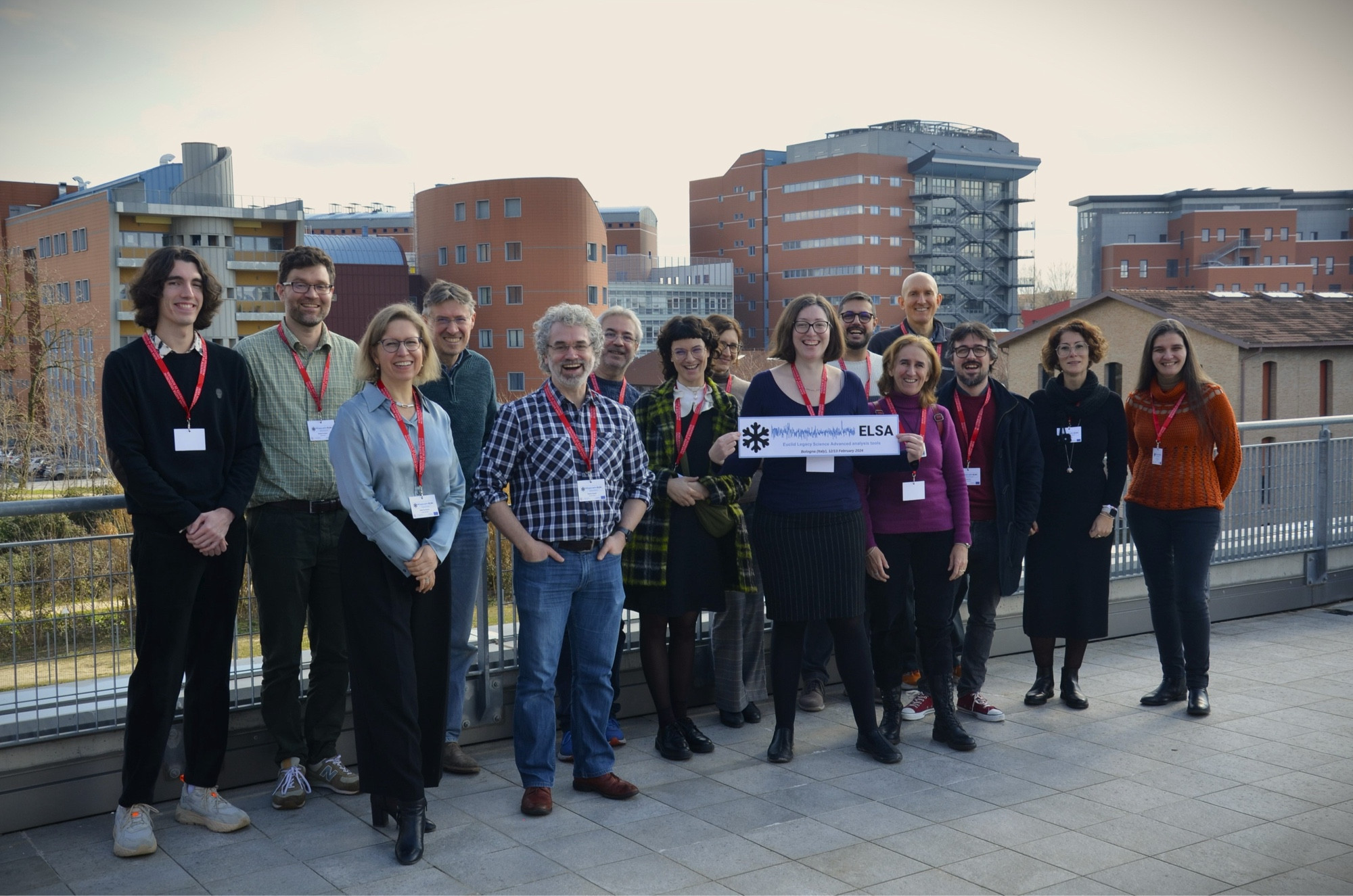 ELSA consortium meeting conference photo from a rooftop in Bologna