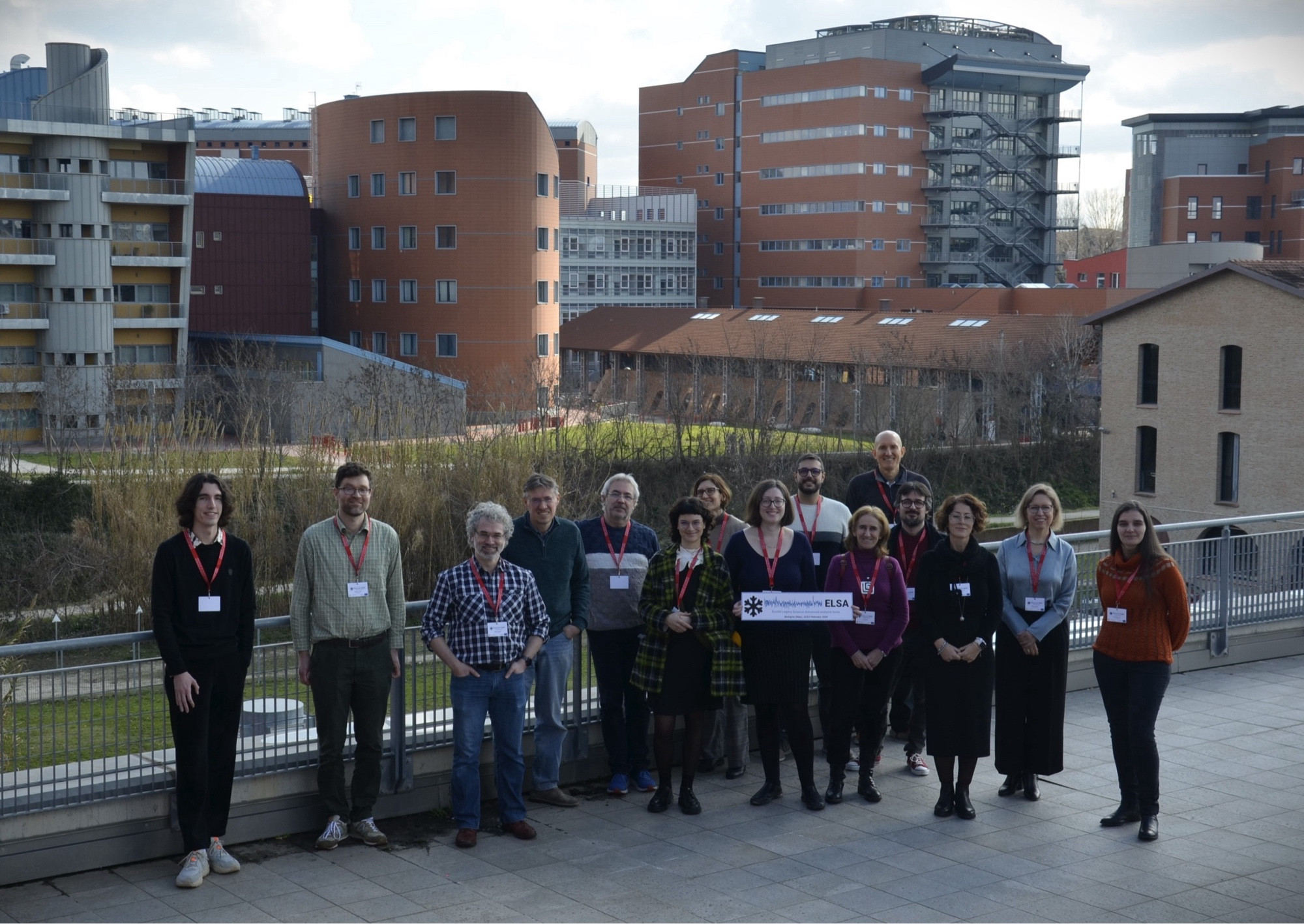 ELSA consortium meeting conference photo from a rooftop in Bologna