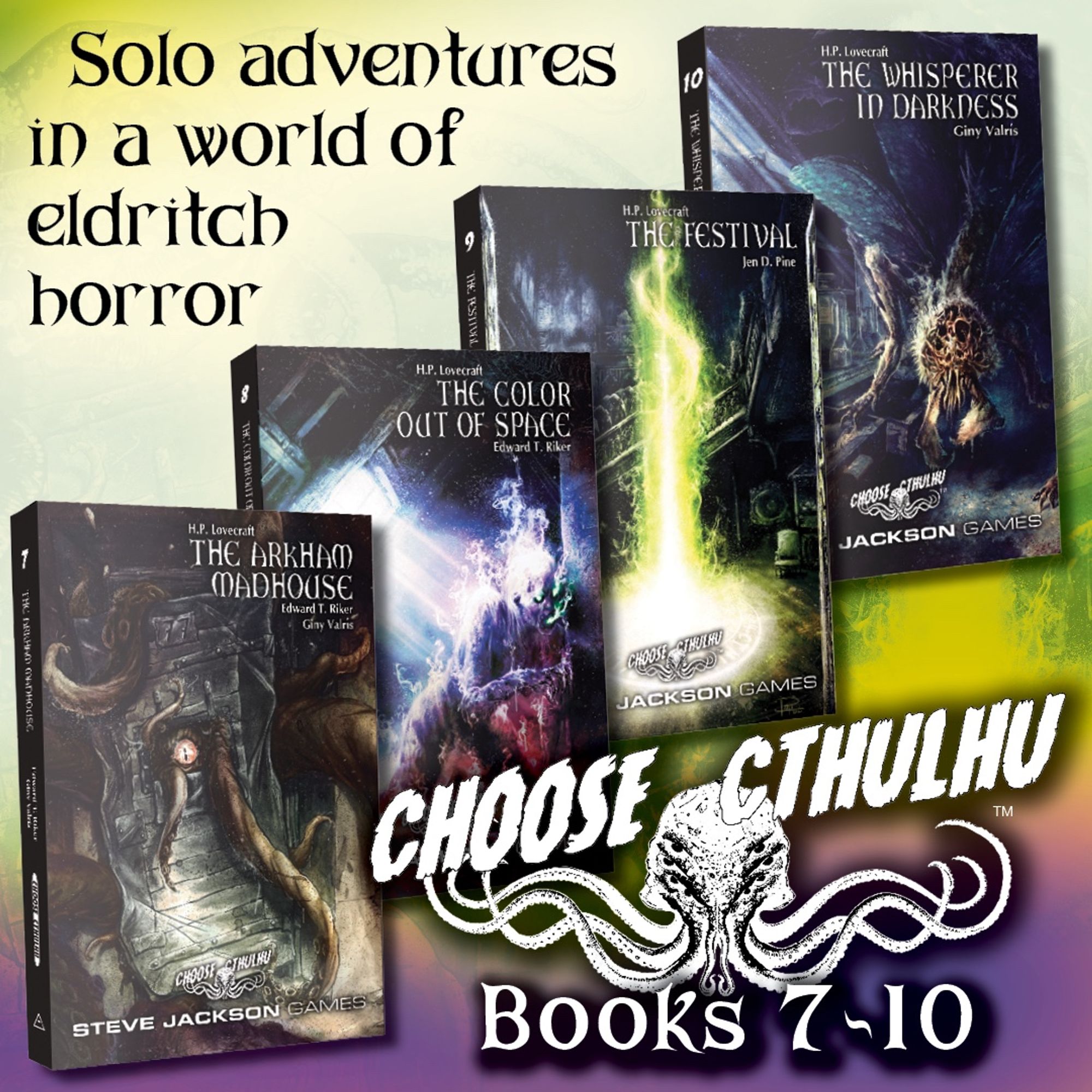 Solo adventures in a world of eldritch horror. Choose Cthulhu Books 7-10 – coming to Kickstarter October 1!