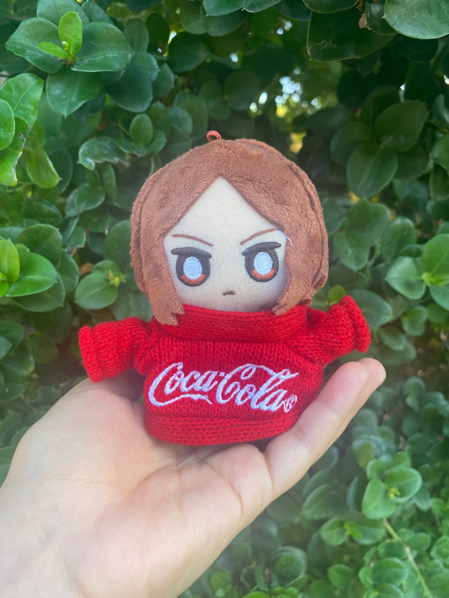 Tiny Tatsuya plush adorned in a tiny Coca Cola sweater. Thus birthed the legendary Coca Cola Tatsuya