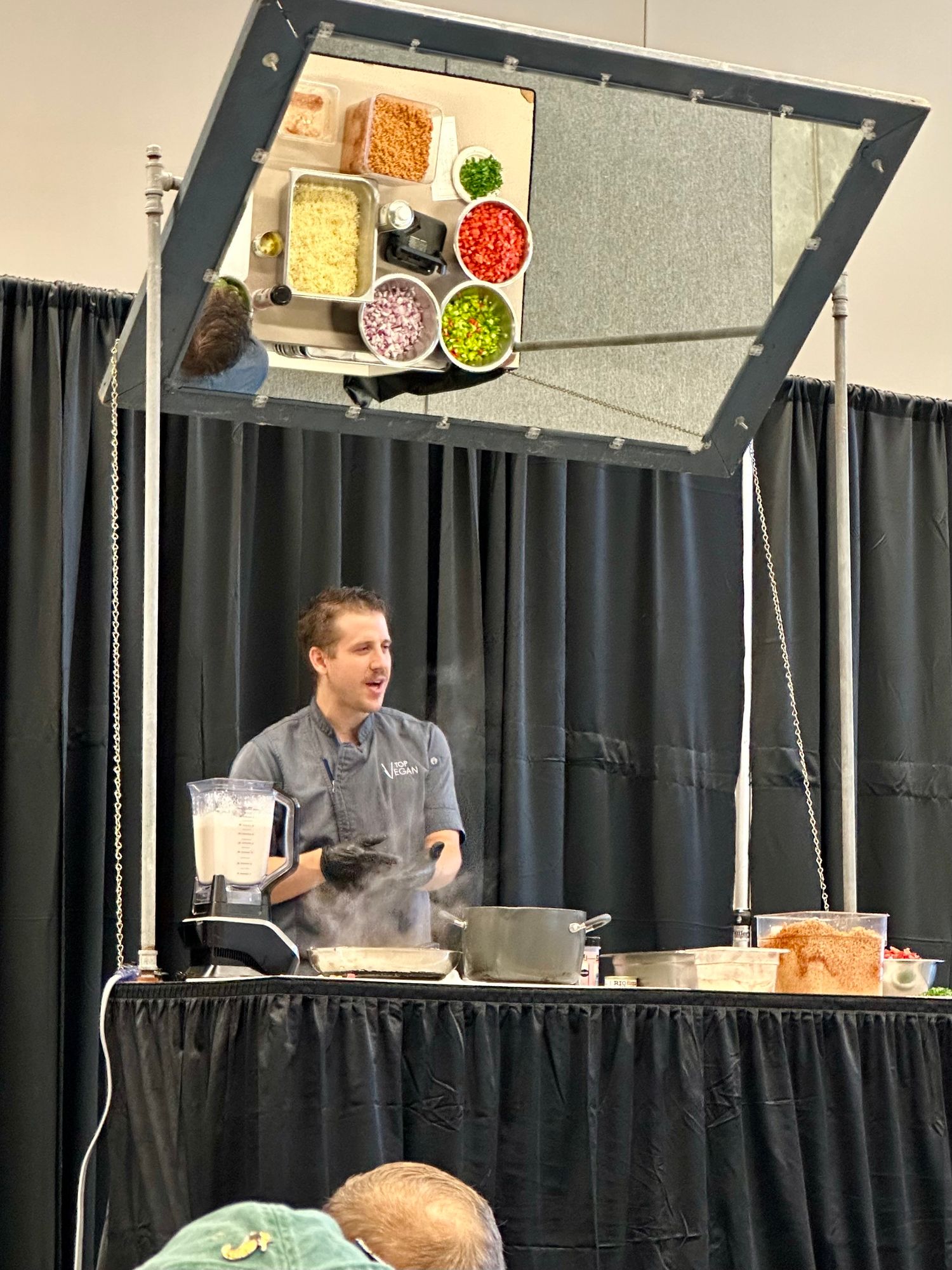 Cooking demonstration by restaurantuer Chad Goodwin