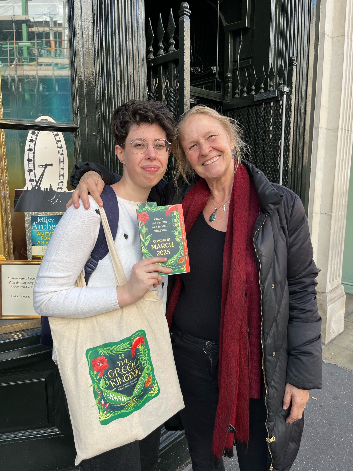 Angie with internationally best-selling author Cornelia Funke.