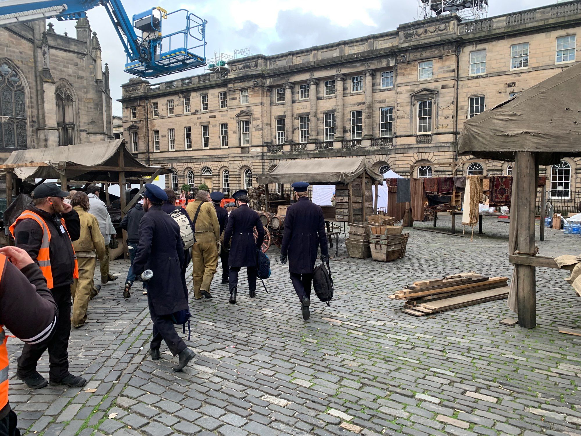 Frankenstein film set on the Royal Mile, Edinburgh