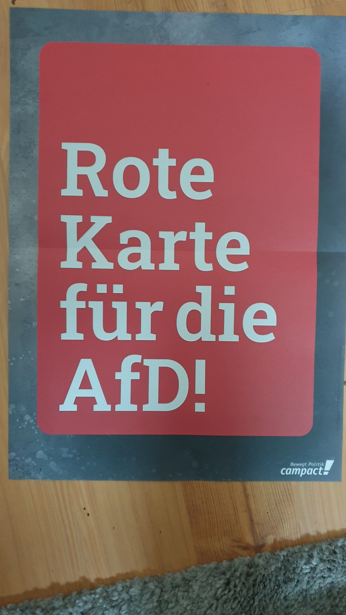 Rote Karte für Afd.